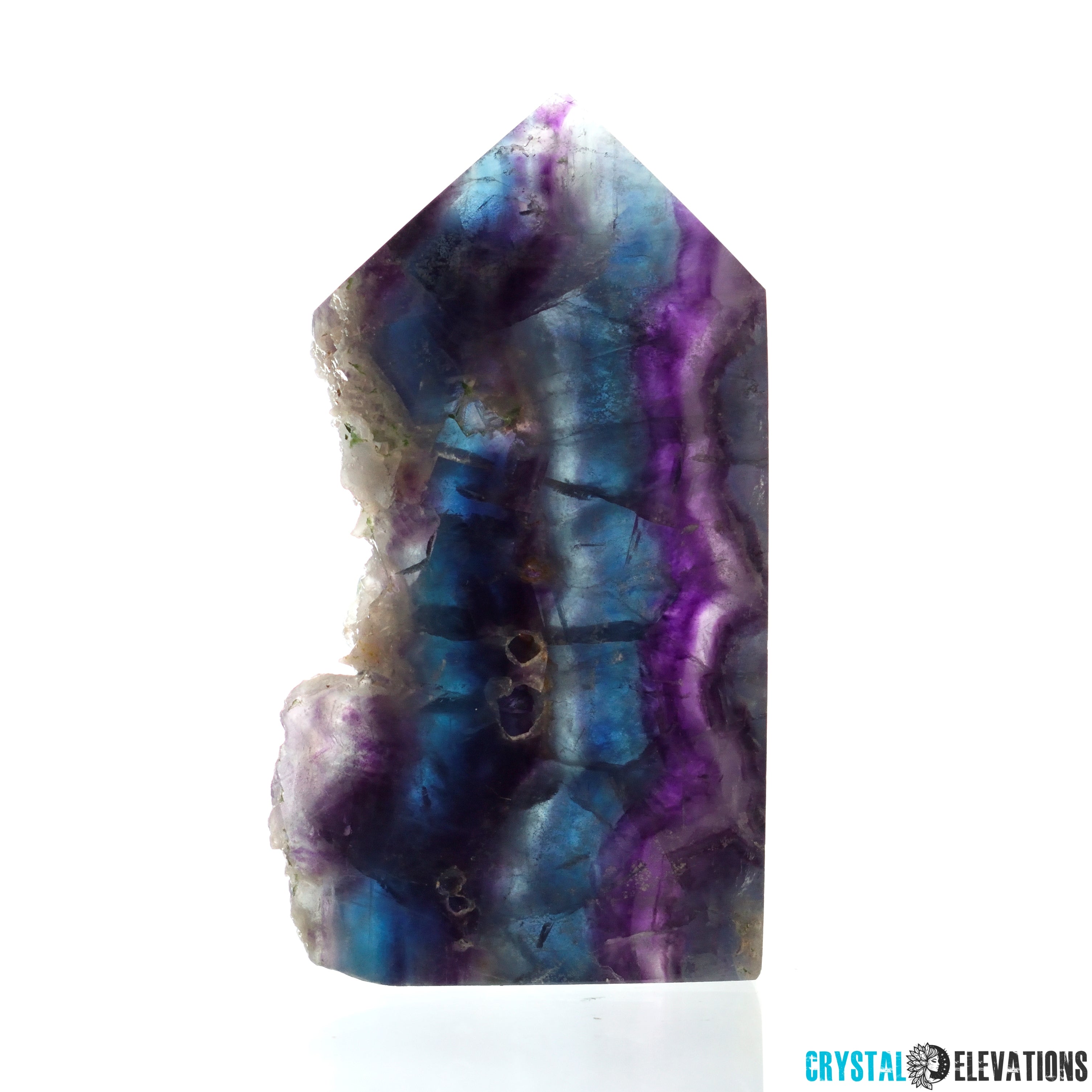 Fluorite Tower with Rough Edge