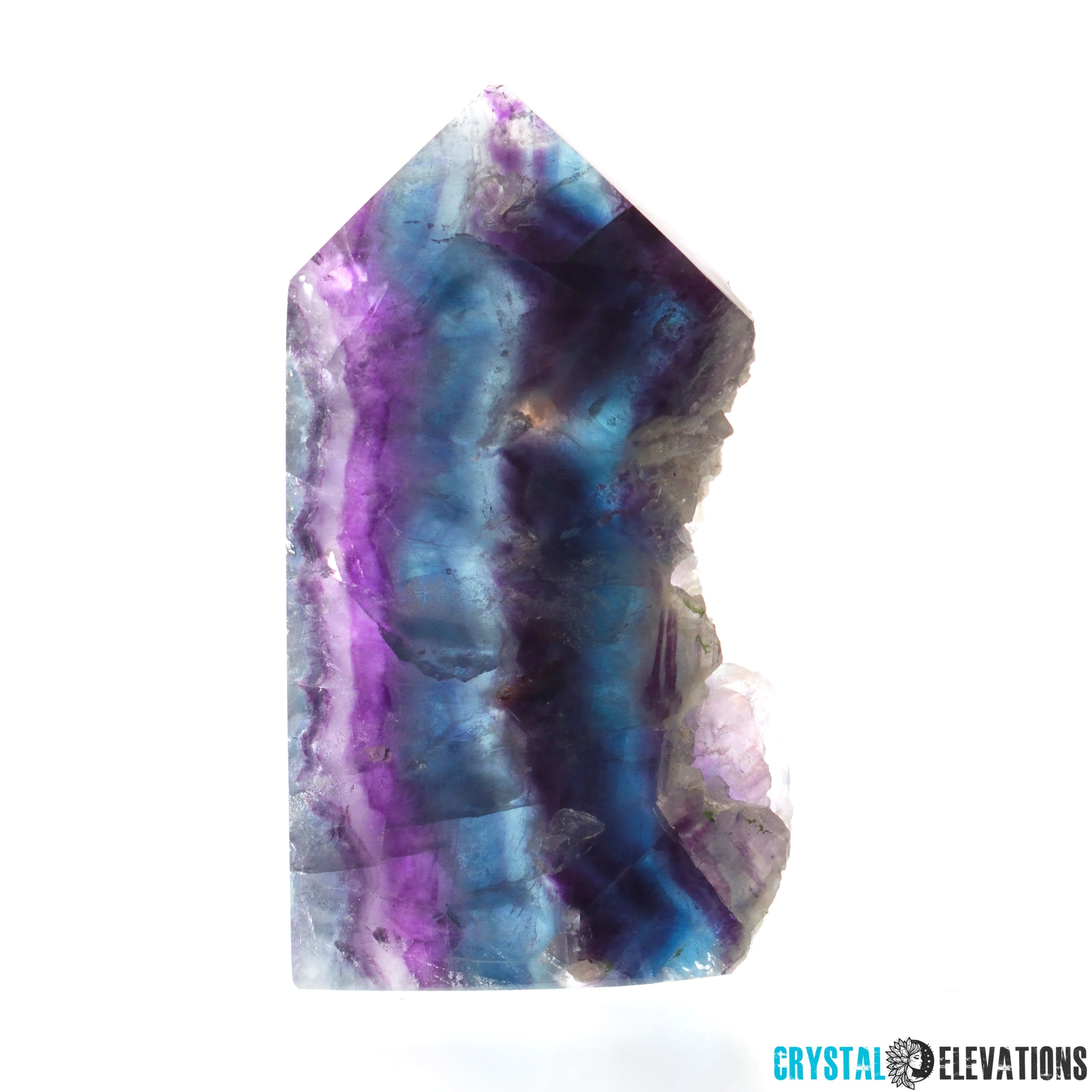 Fluorite Tower with Rough Edge