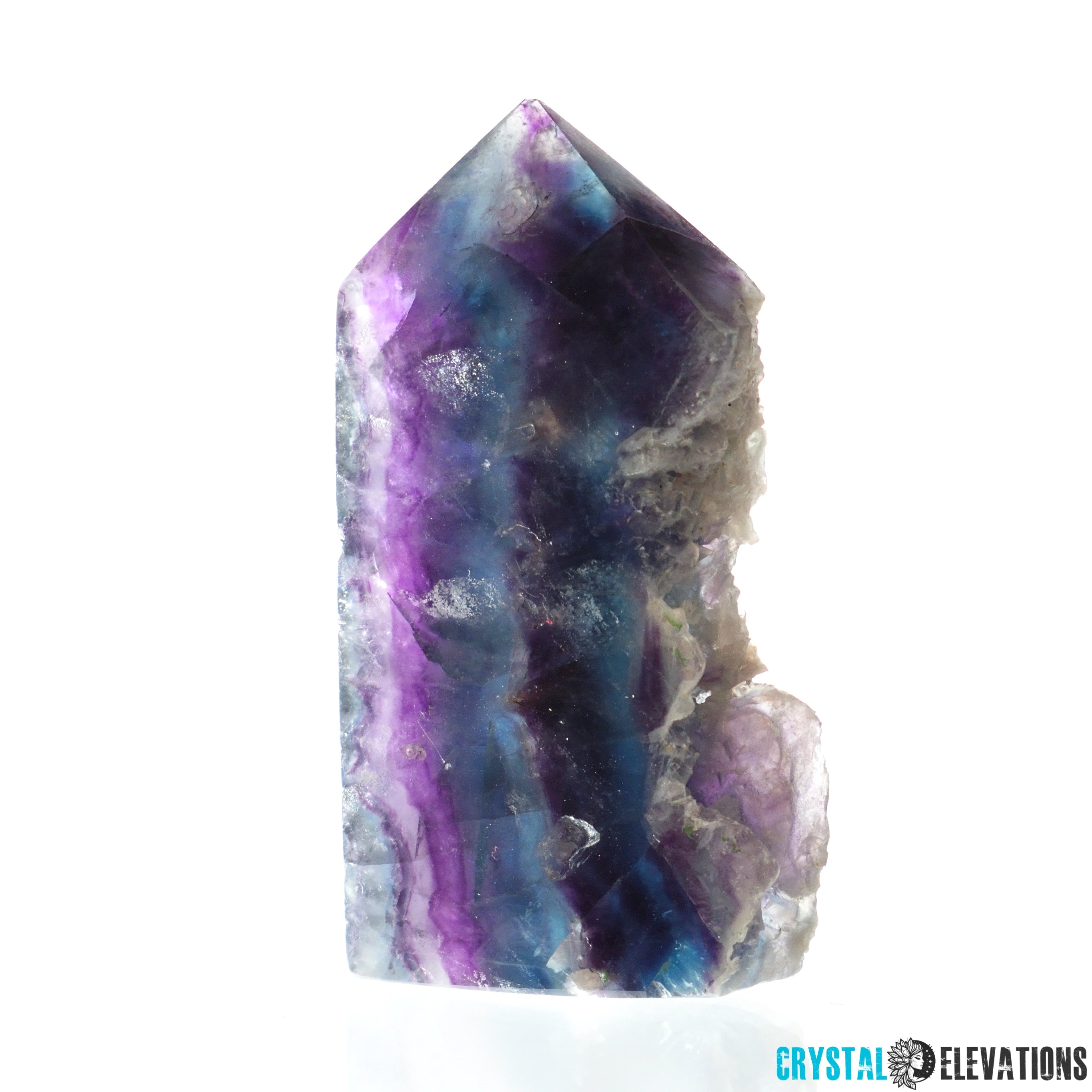 Fluorite Tower with Rough Edge