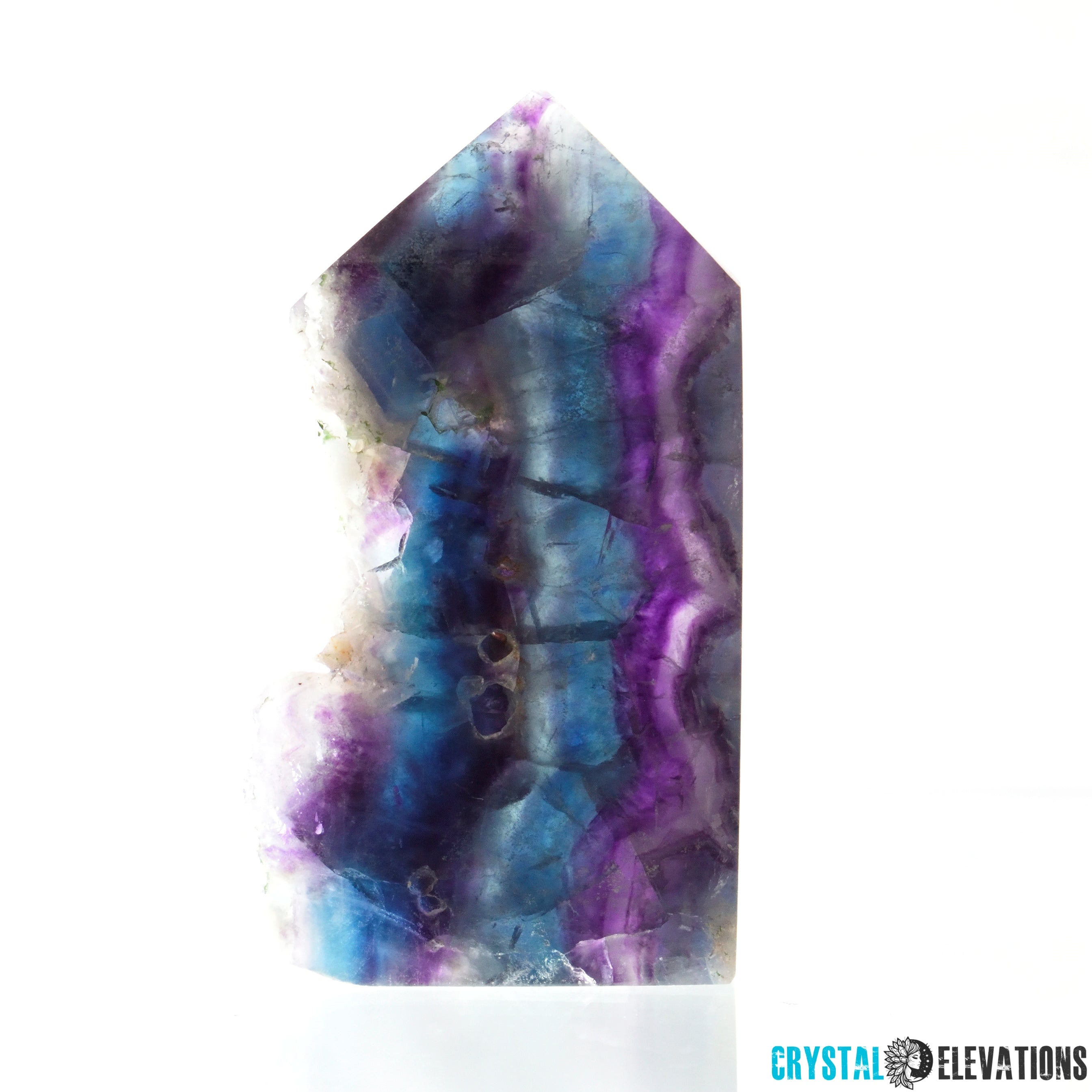 Fluorite Tower with Rough Edge