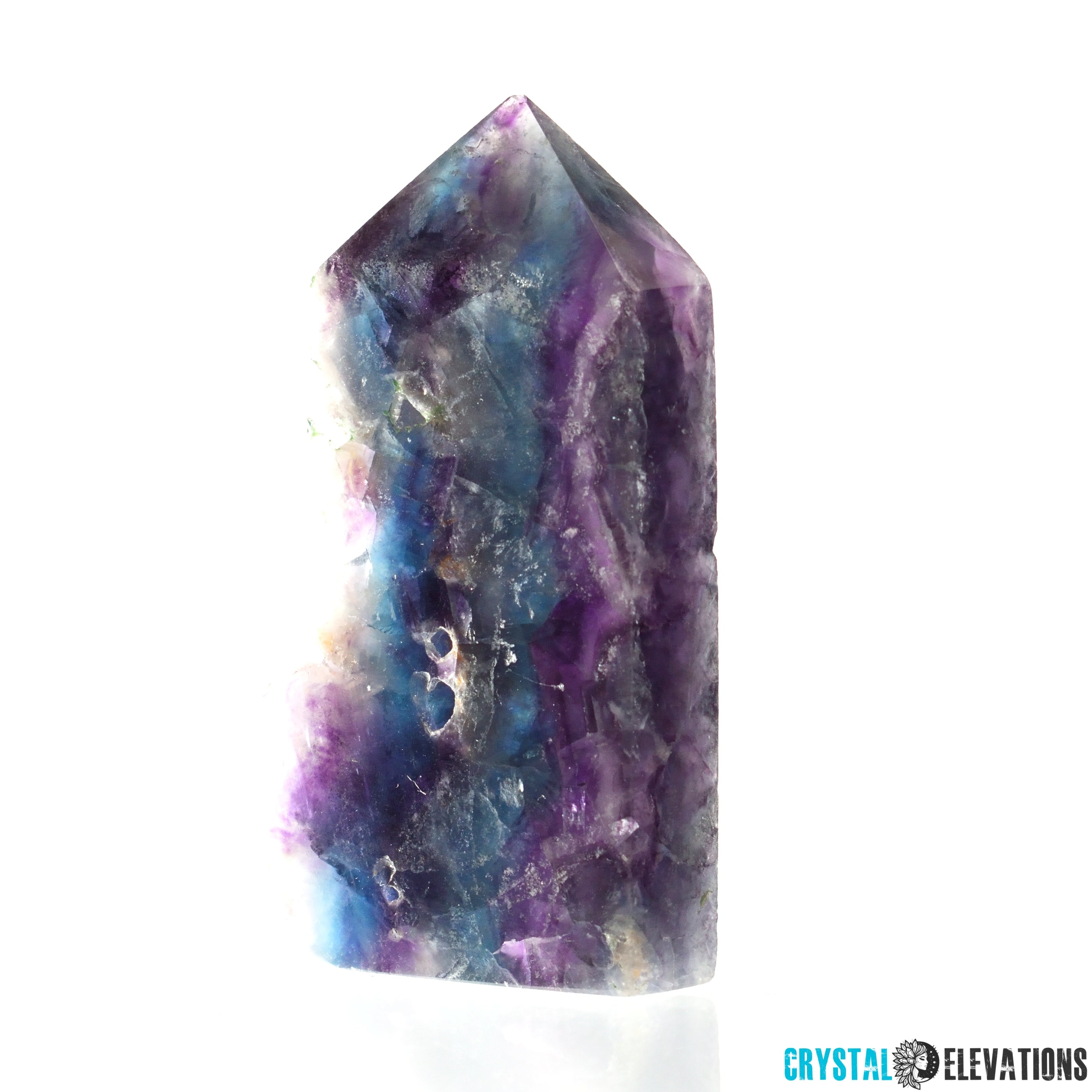 Fluorite Tower with Rough Edge