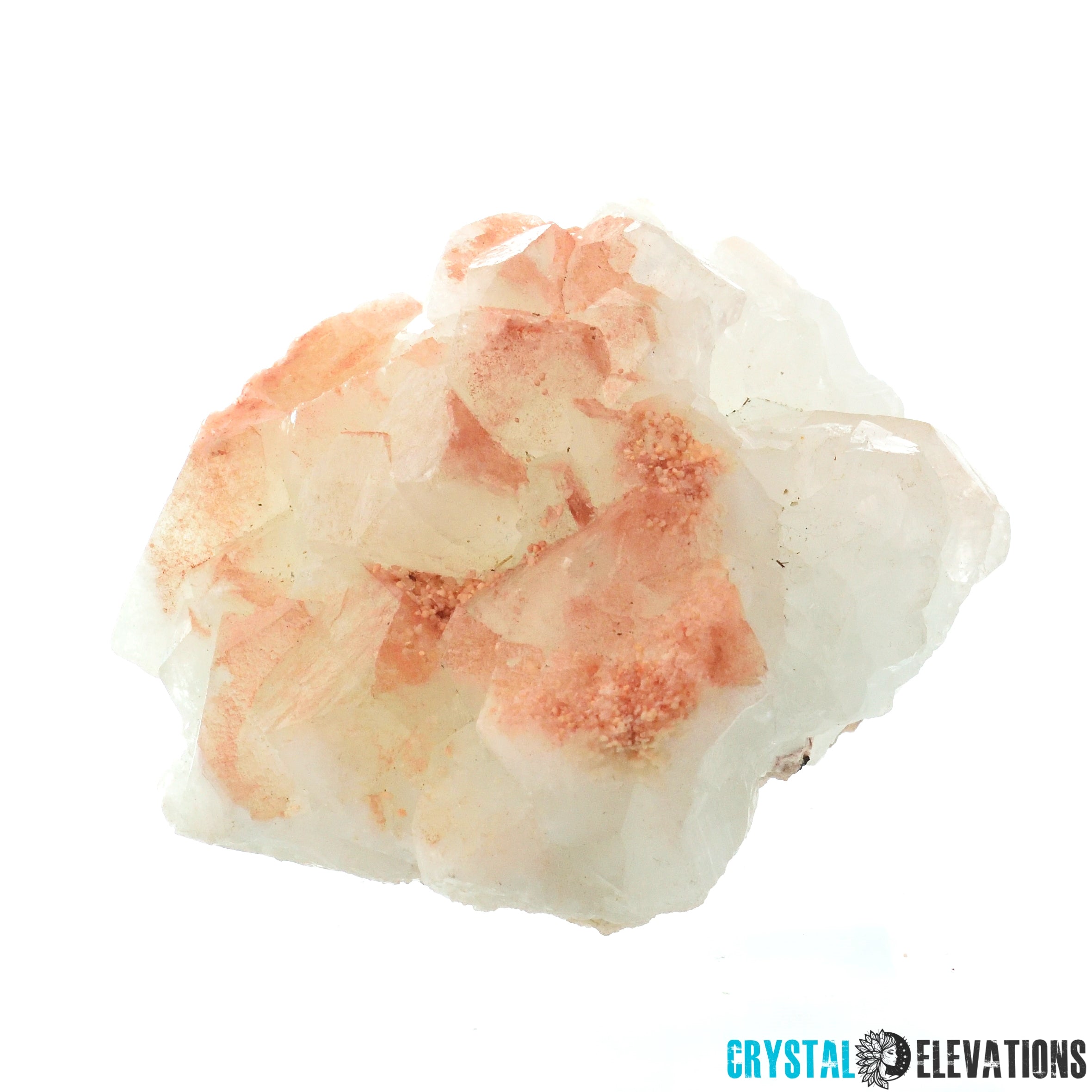 Apophyllite with Peach Stillbite Large Rough Crystal