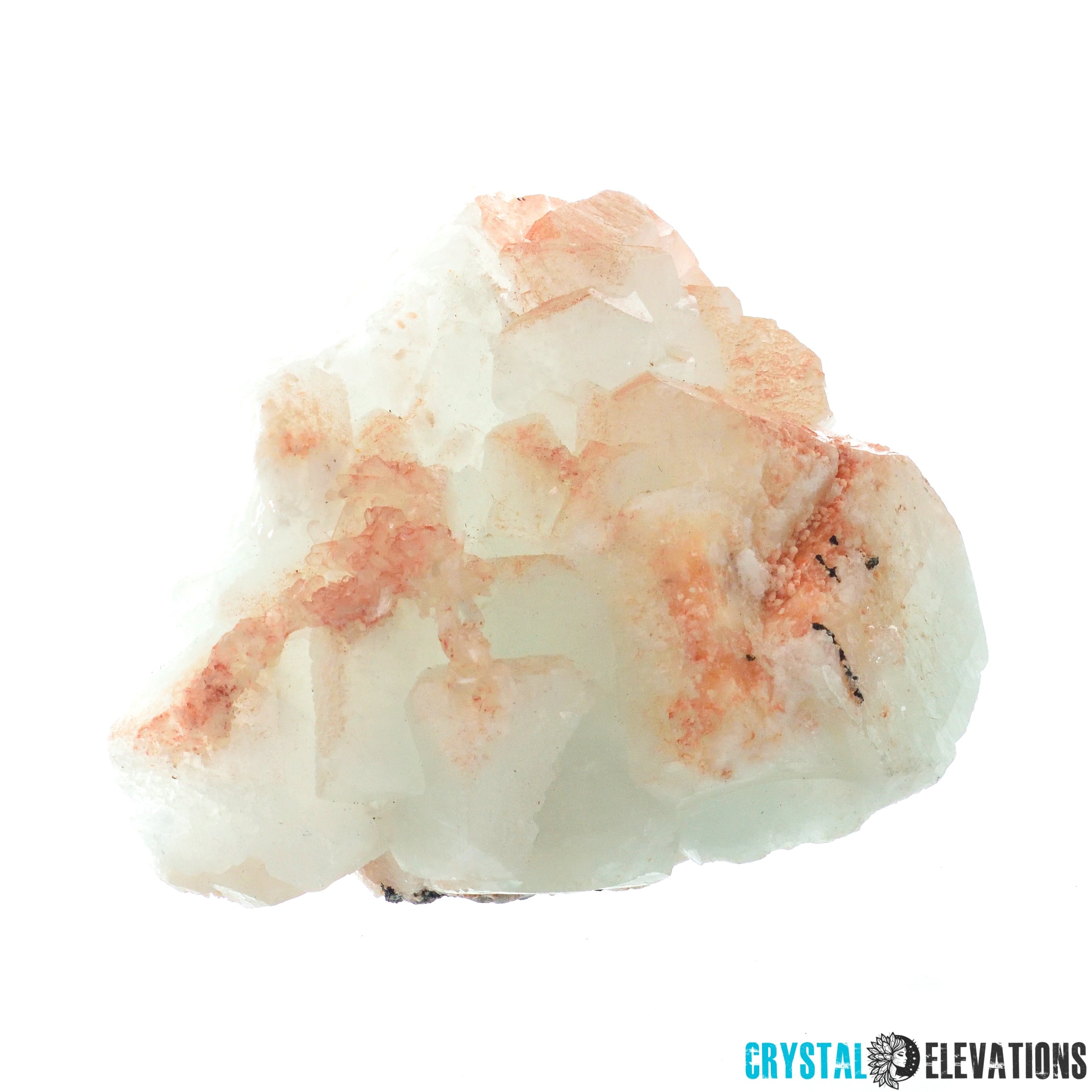 Apophyllite with Peach Stillbite Large Rough Crystal