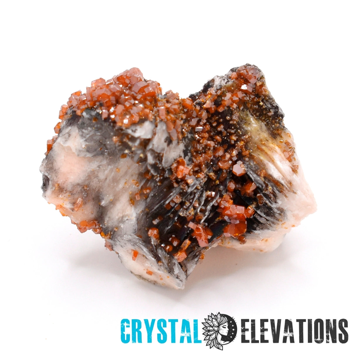 Vanadinite Crystal Cluster Specimen, High-Sparkle Luster  - 35.7g