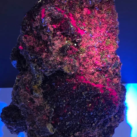 Lab Grown Ruby Specimen | 538g Vivid Red UV Fluorescence