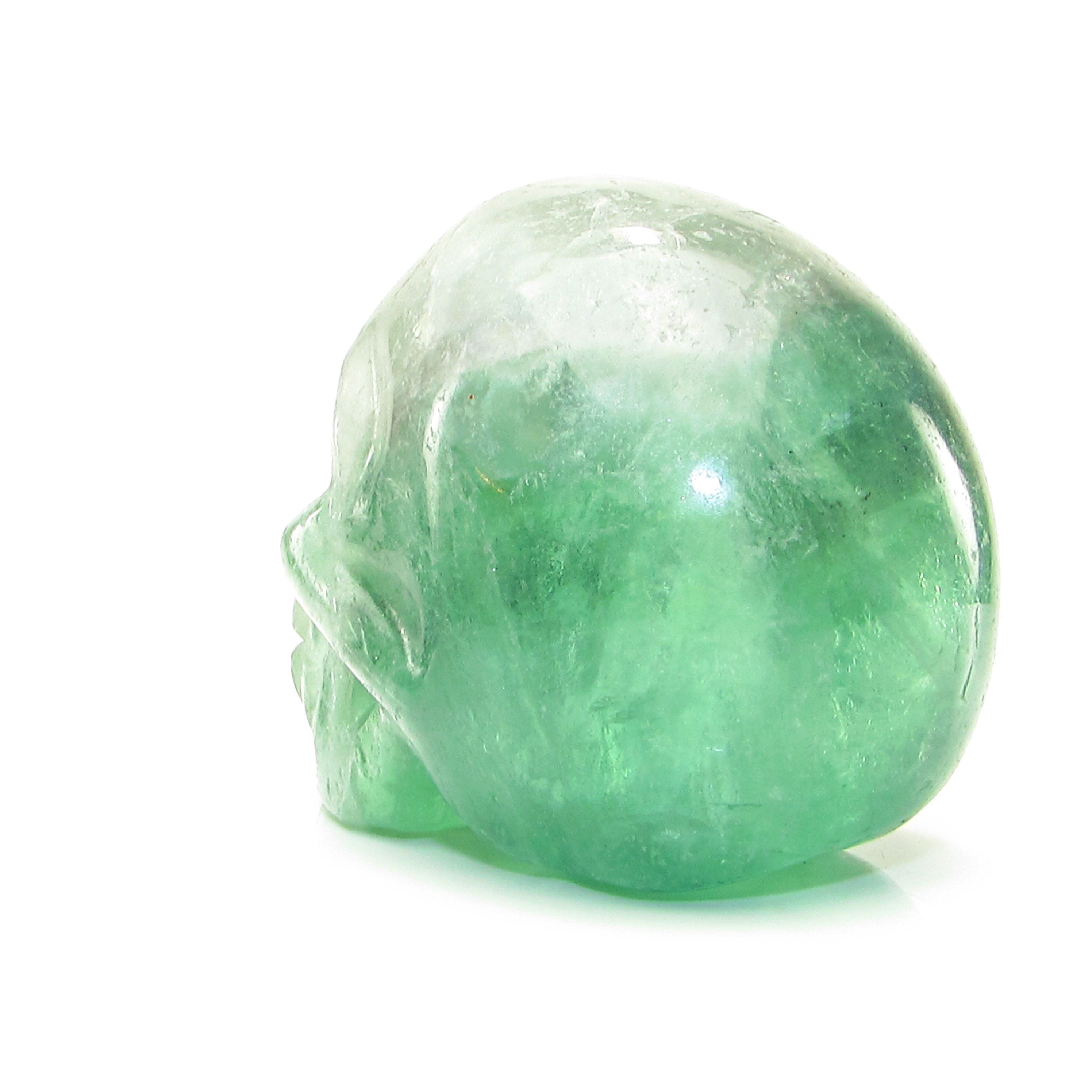 Green Fluorite Skull