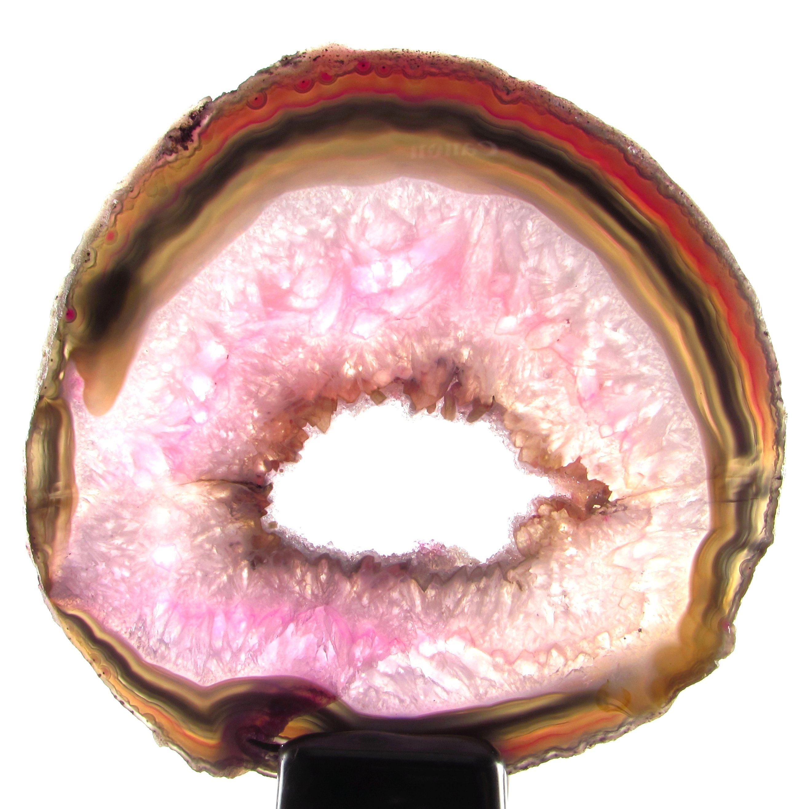 Pink Dyed Agate Slice