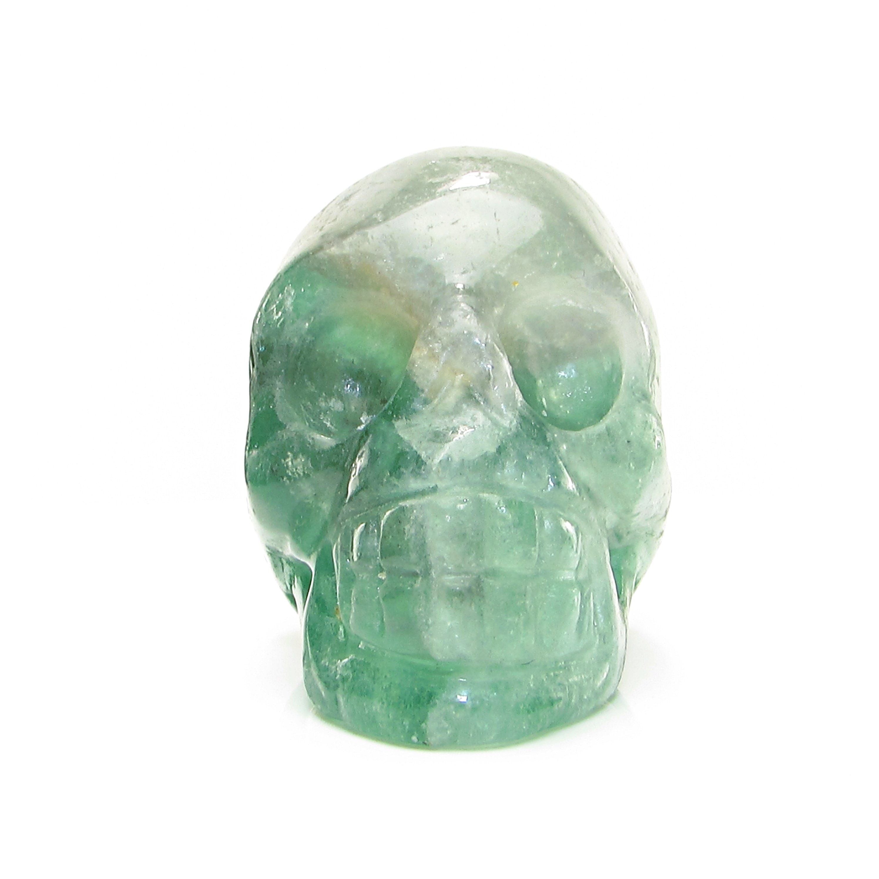 Green Fluorite Skull