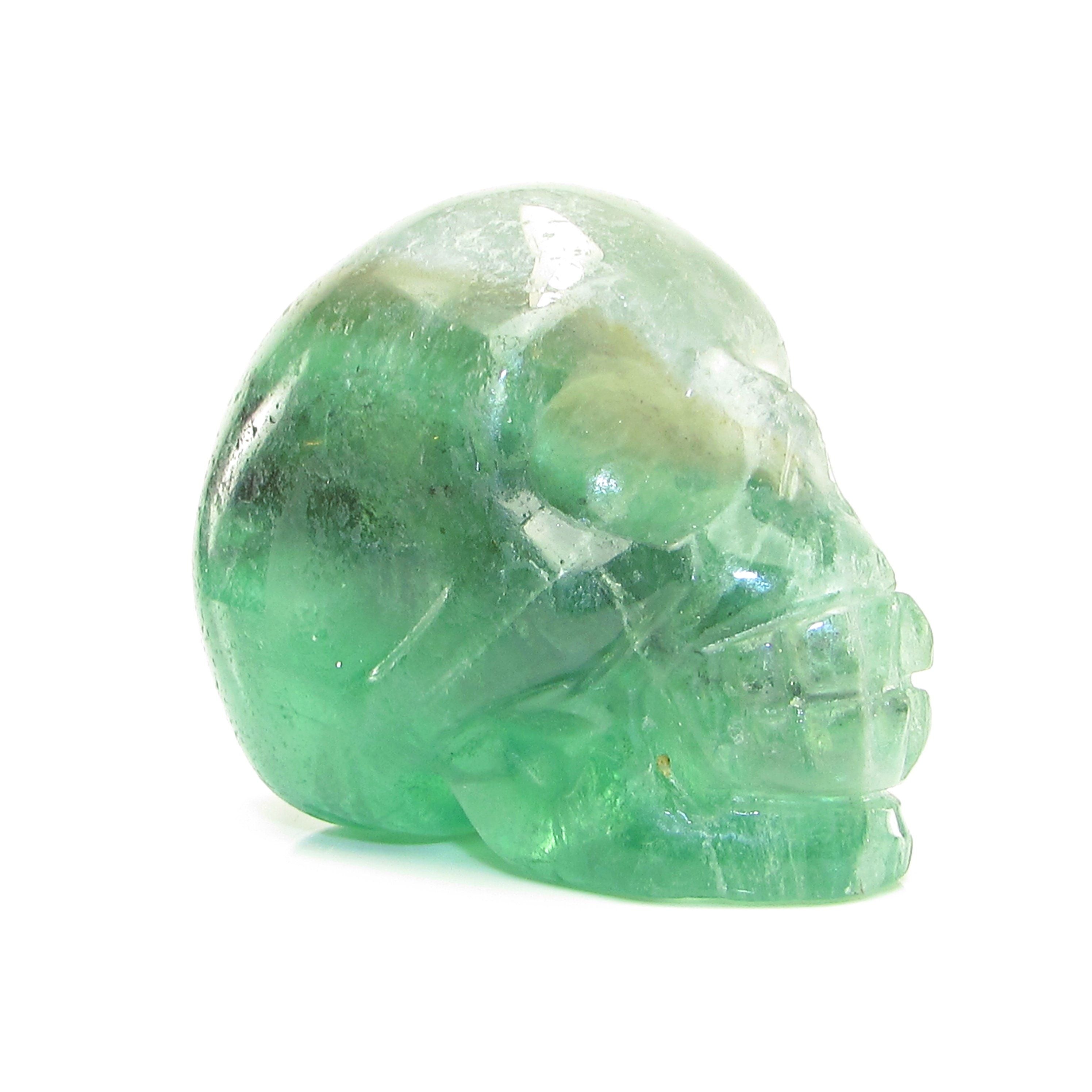 Green Fluorite Skull