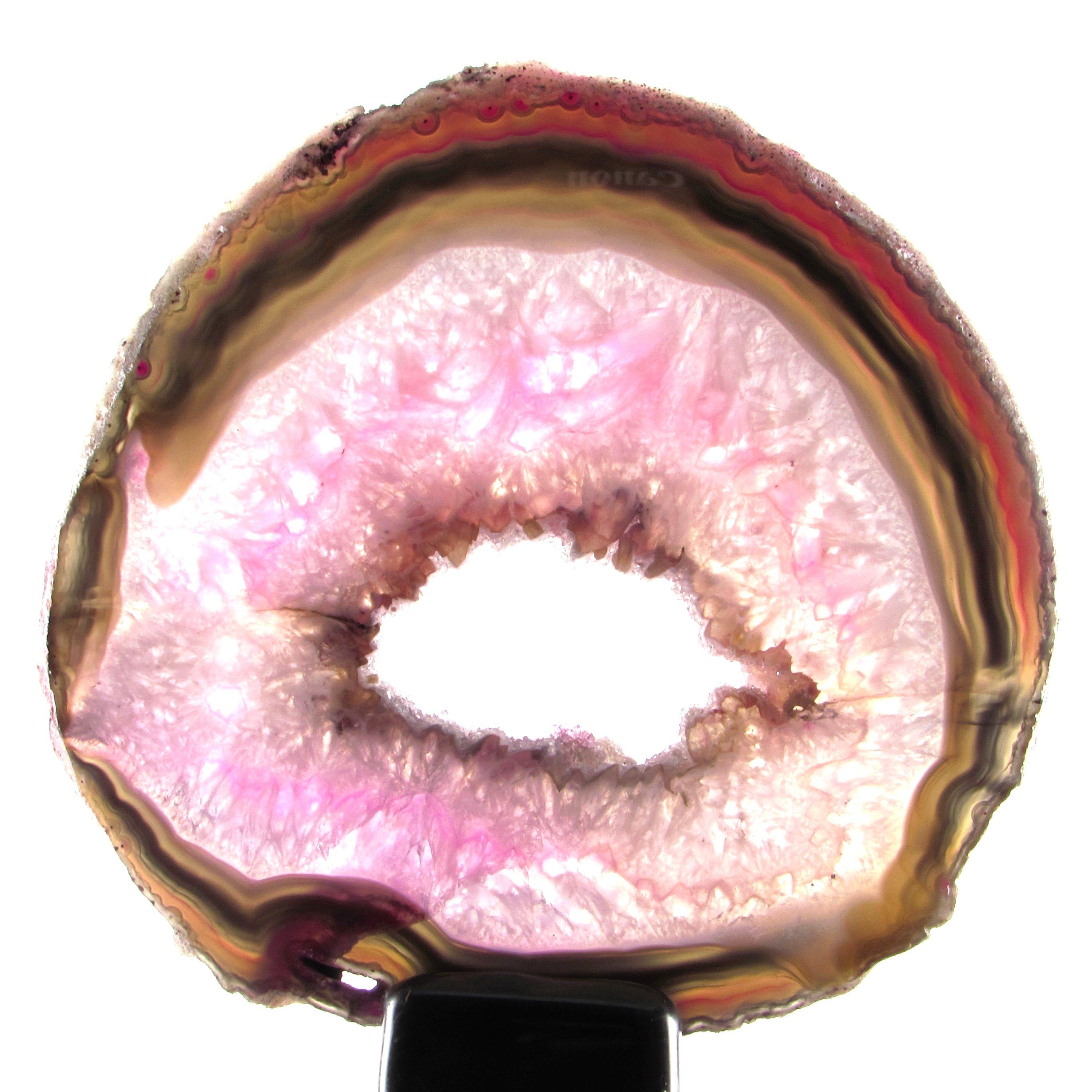 Pink Dyed Agate Slice