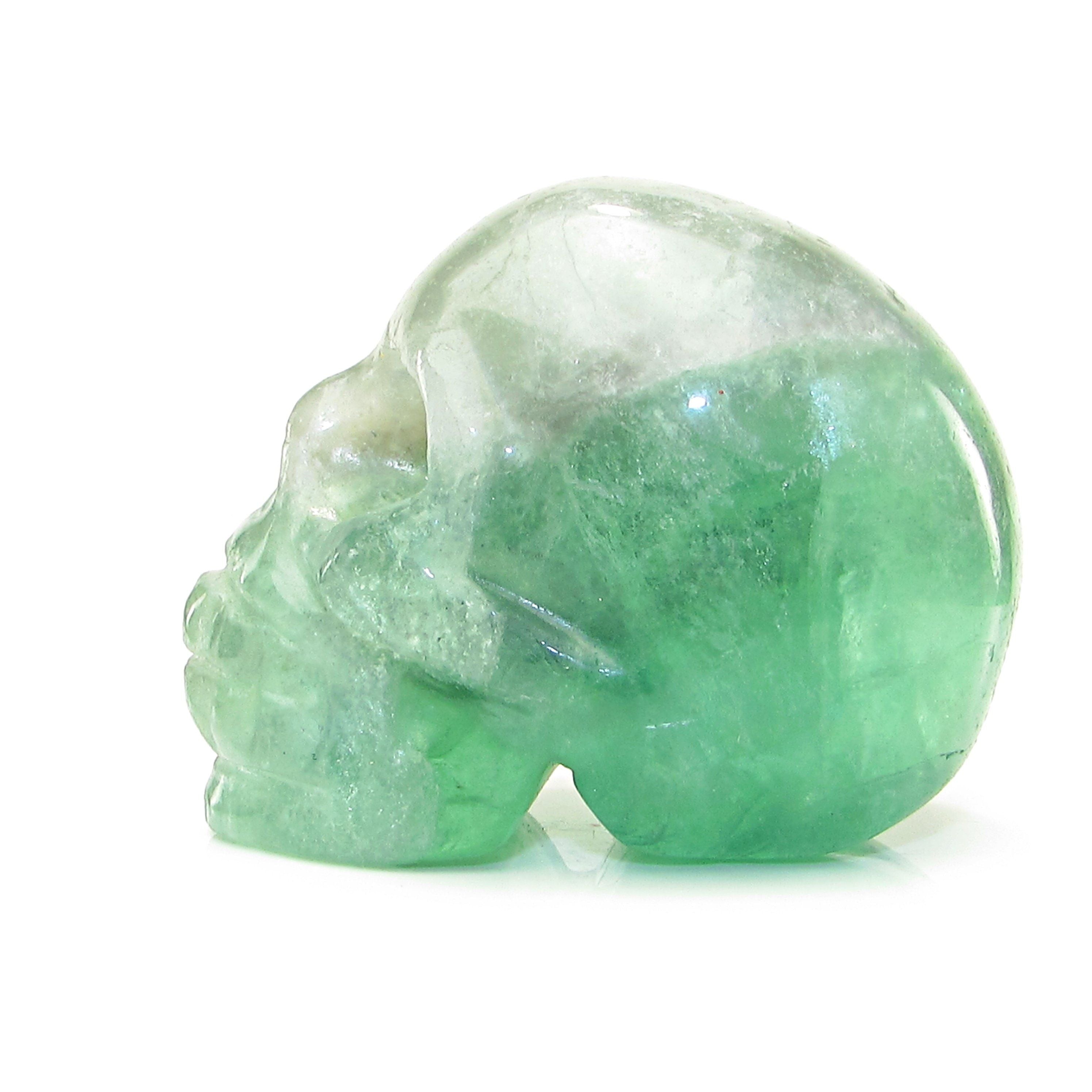 Green Fluorite Skull