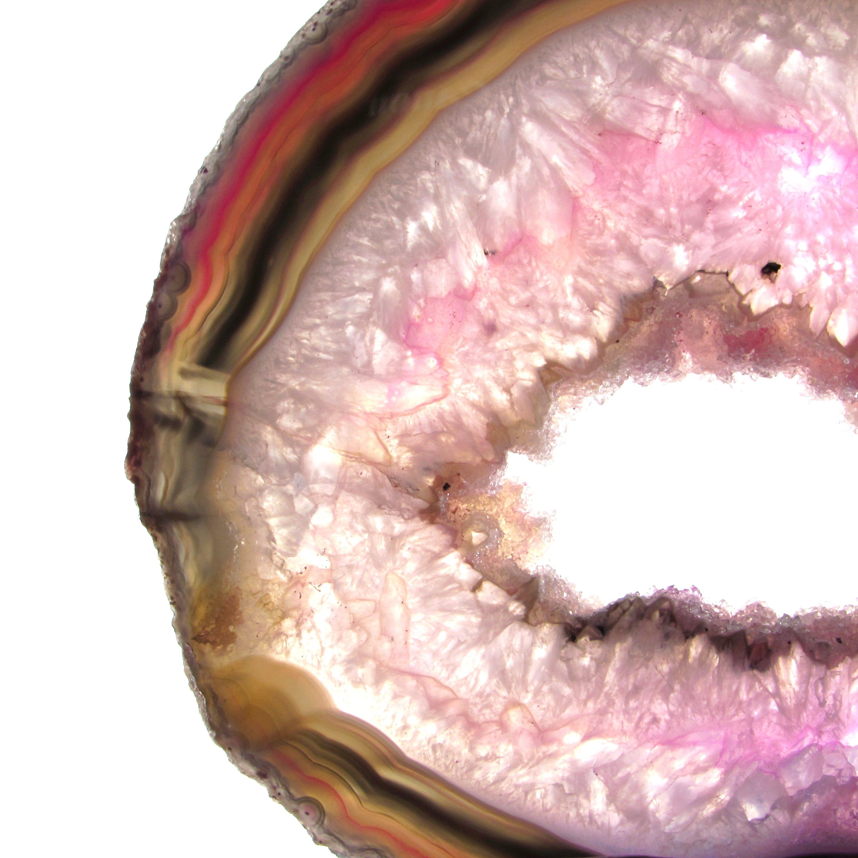 Pink Dyed Agate Slice