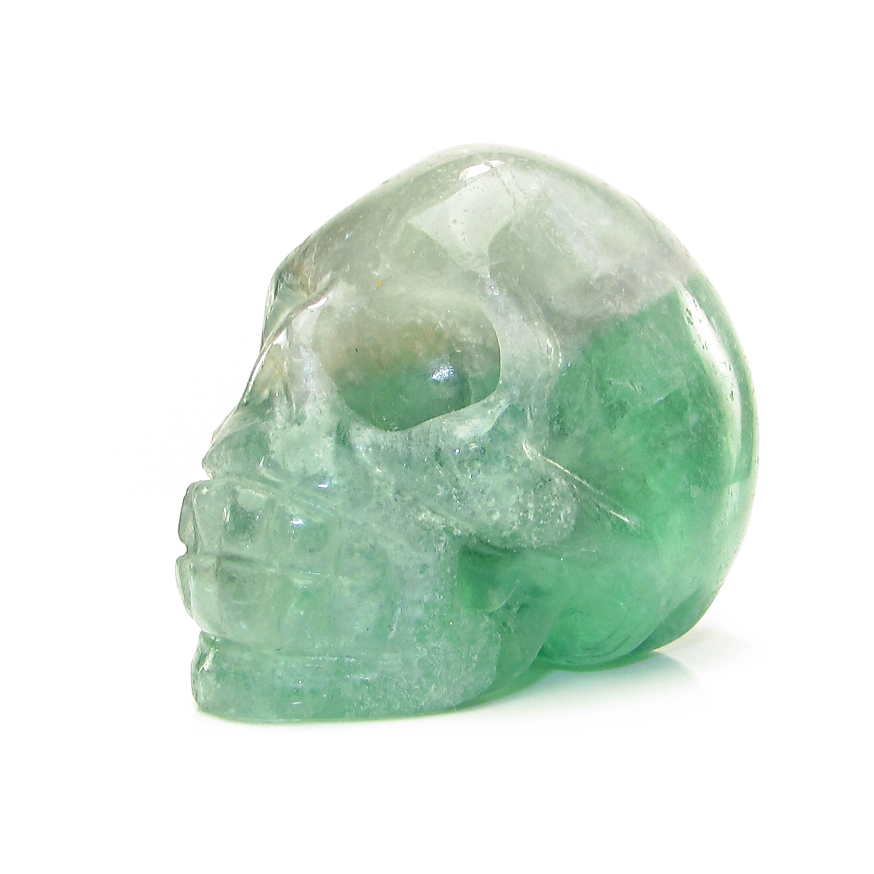 Green Fluorite Skull