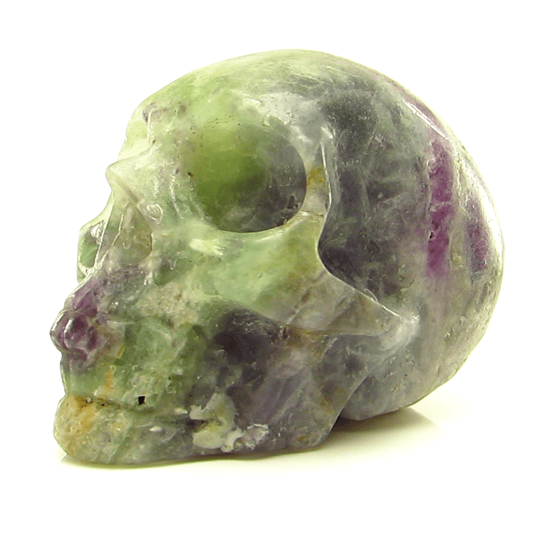 Rainbow Fluorite Skull with Vugs