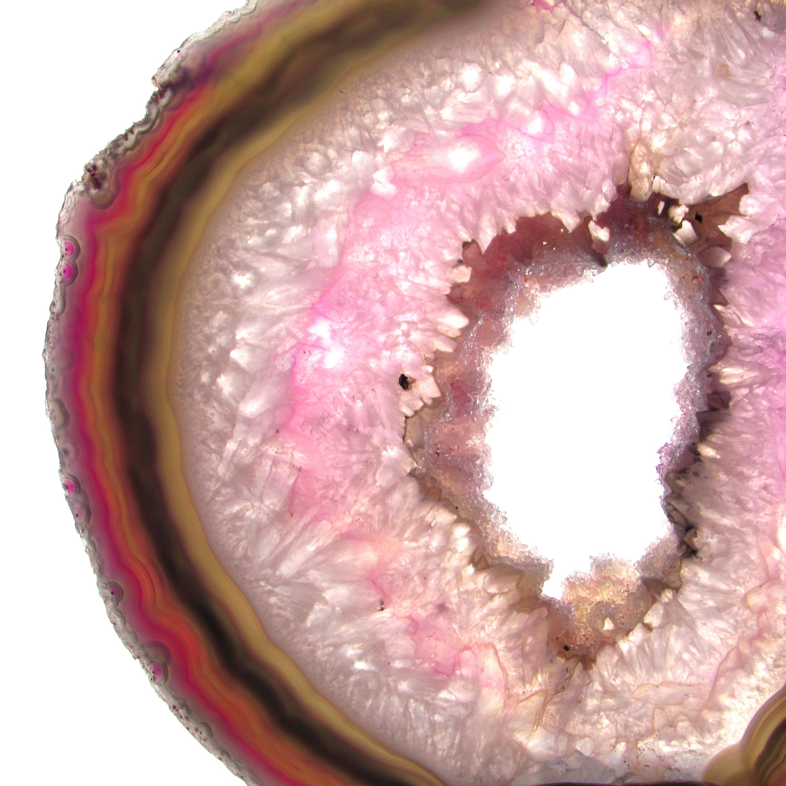 Pink Dyed Agate Slice