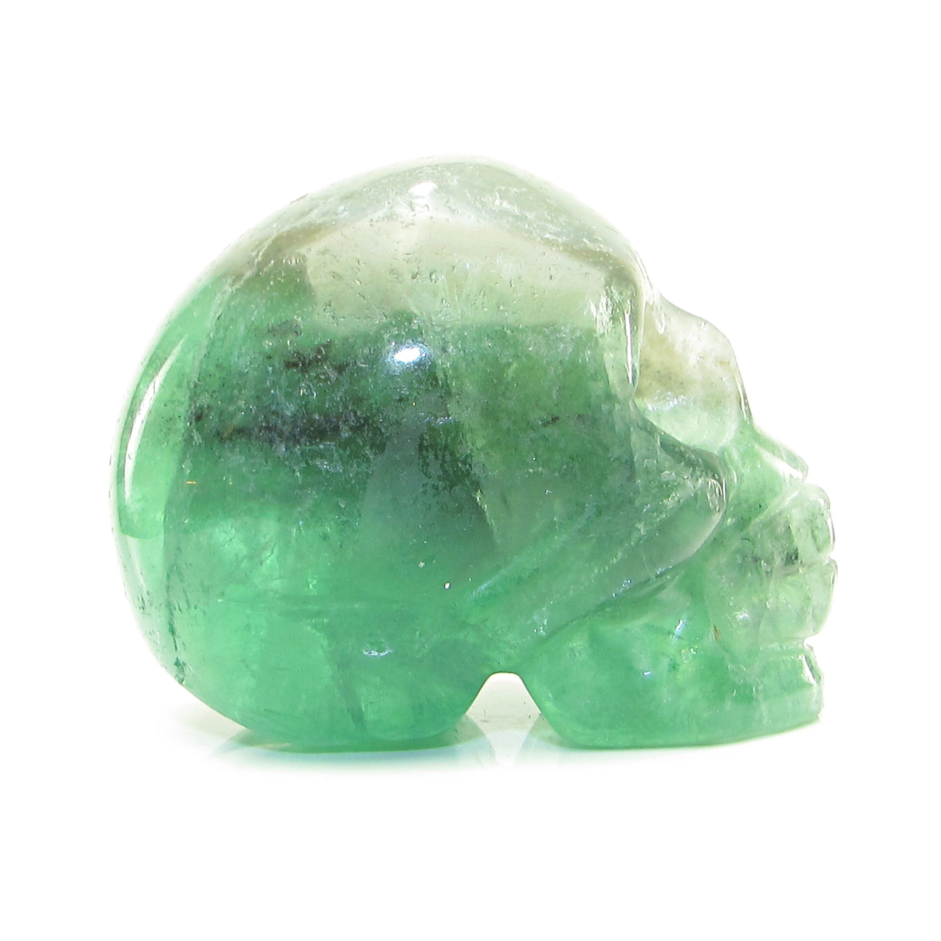 Green Fluorite Skull