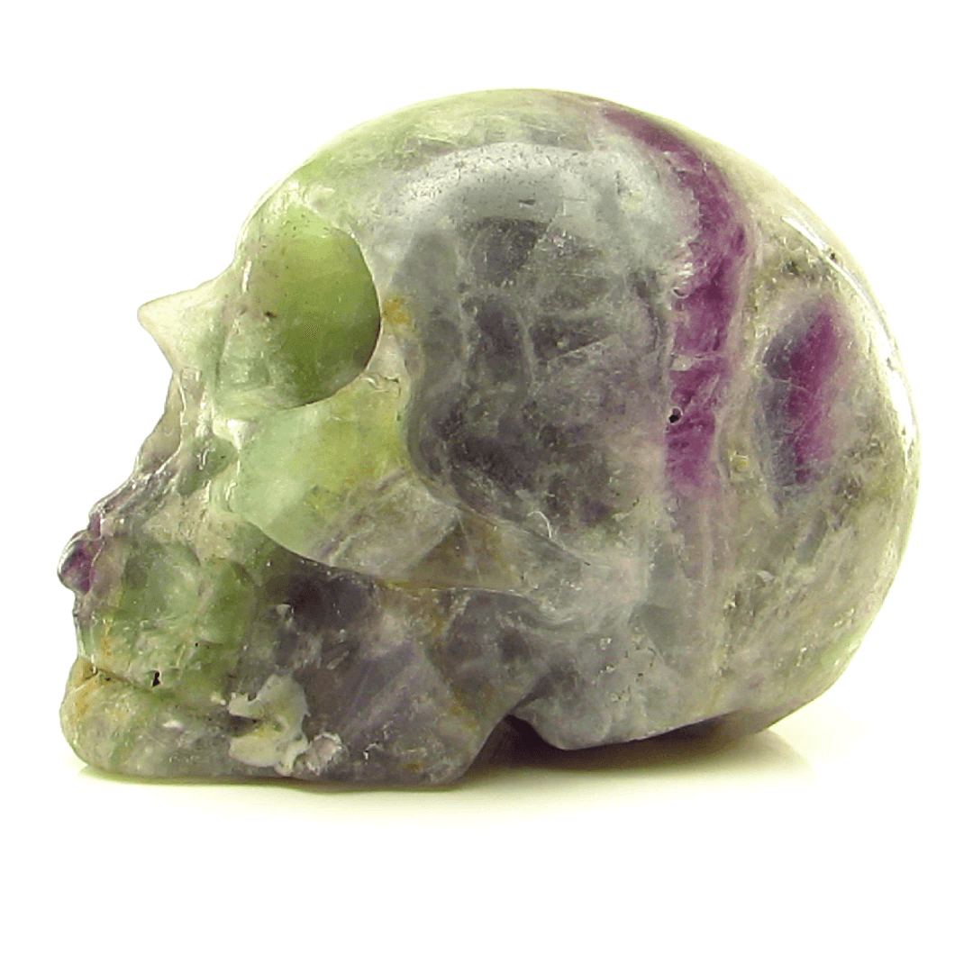 Rainbow Fluorite Skull with Vugs