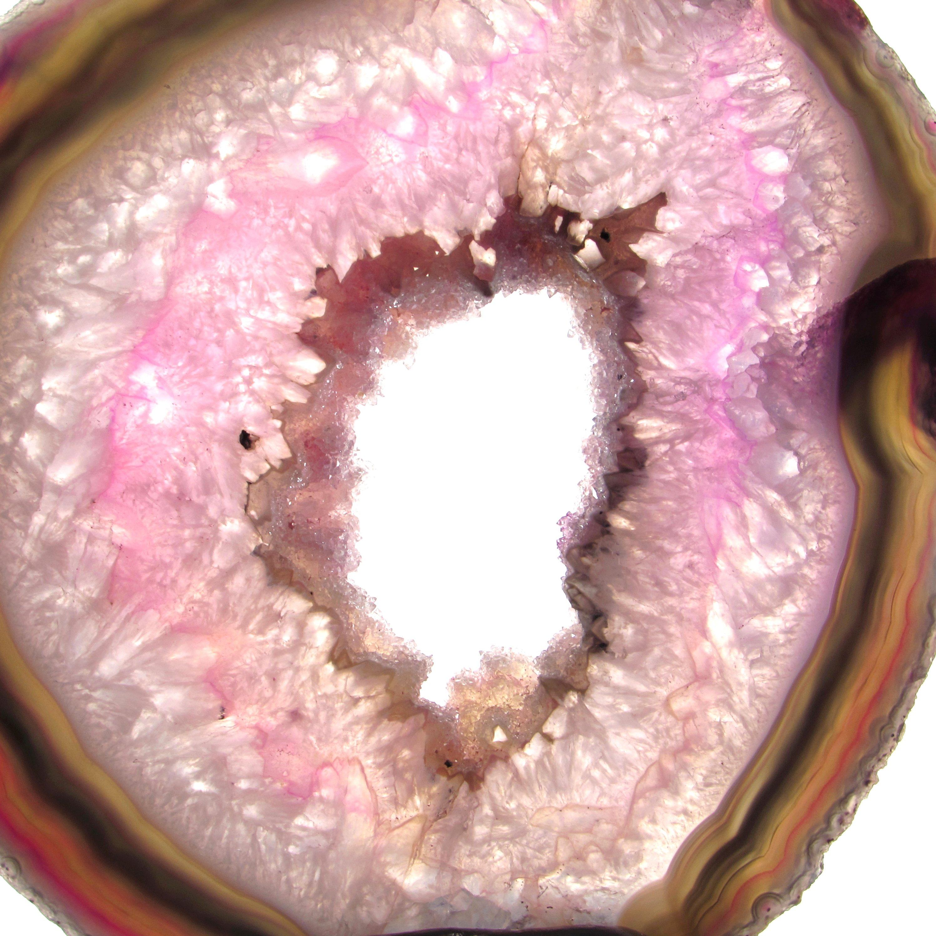 Pink Dyed Agate Slice