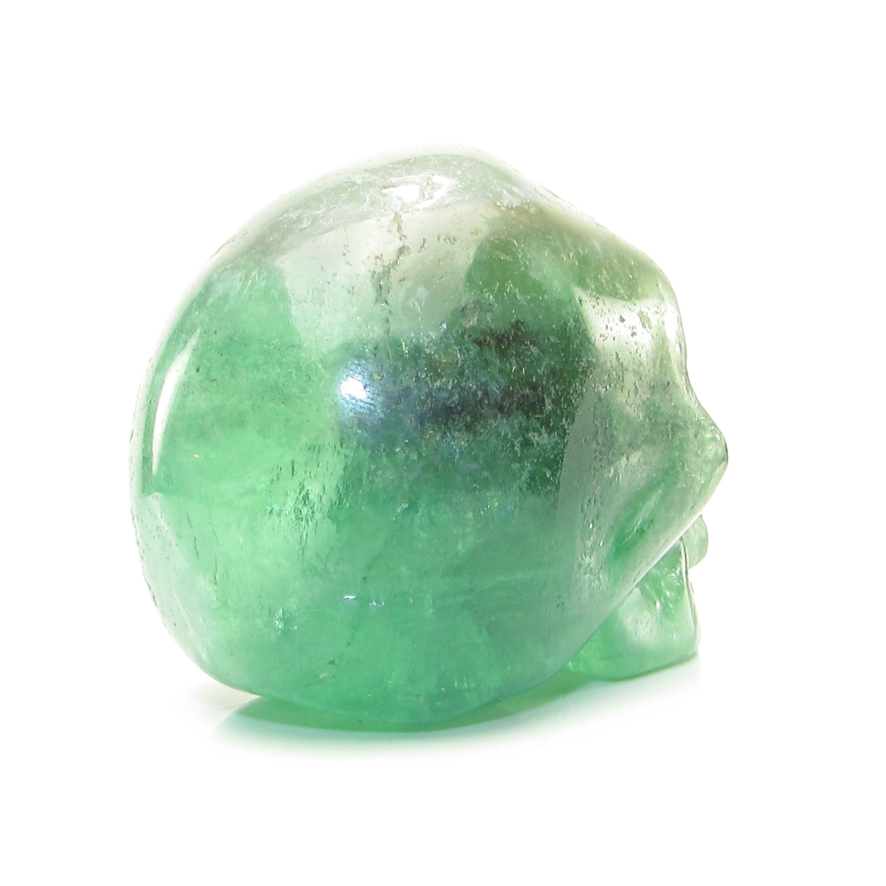 Green Fluorite Skull