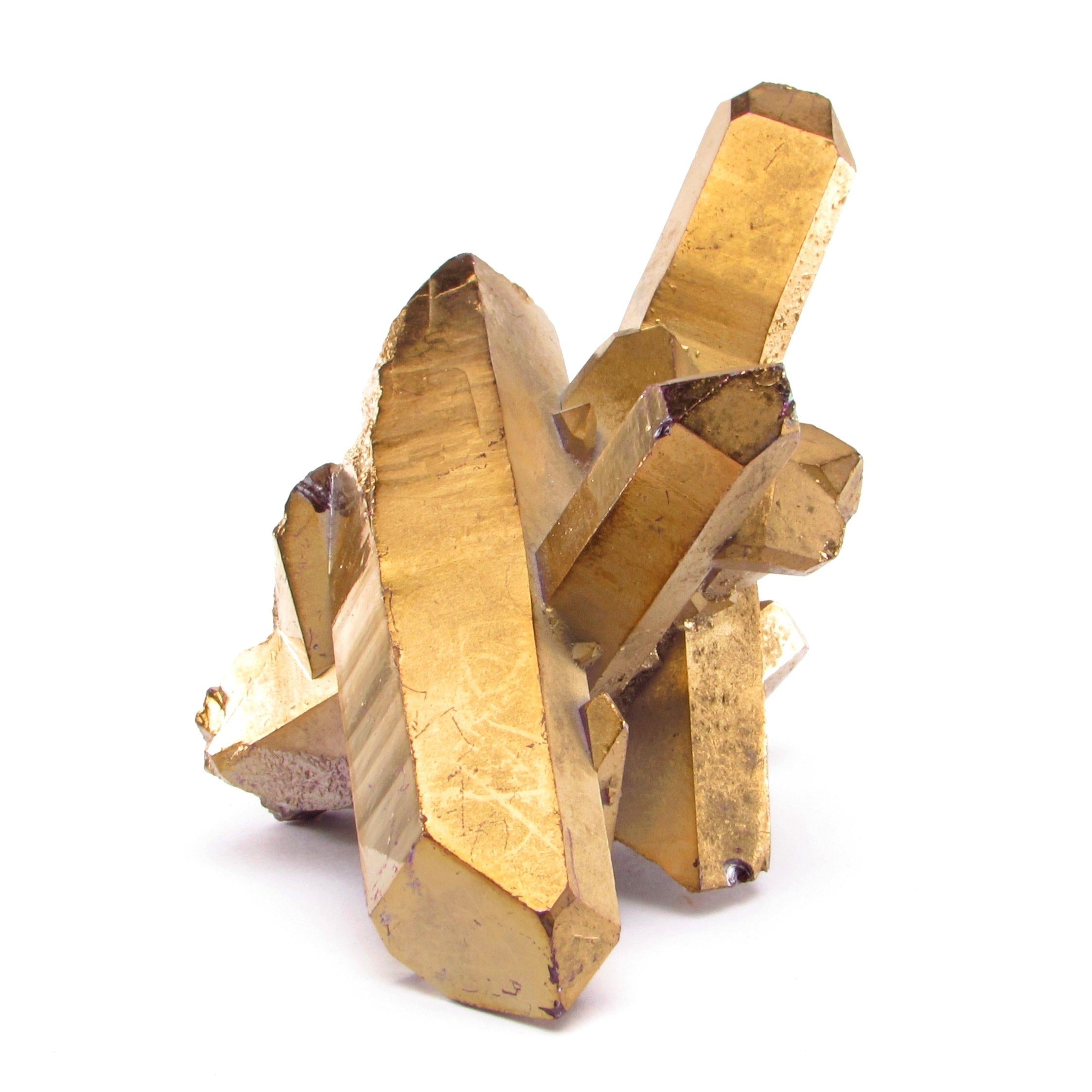 Titanium Treated Gold Aura Quartz Cluster