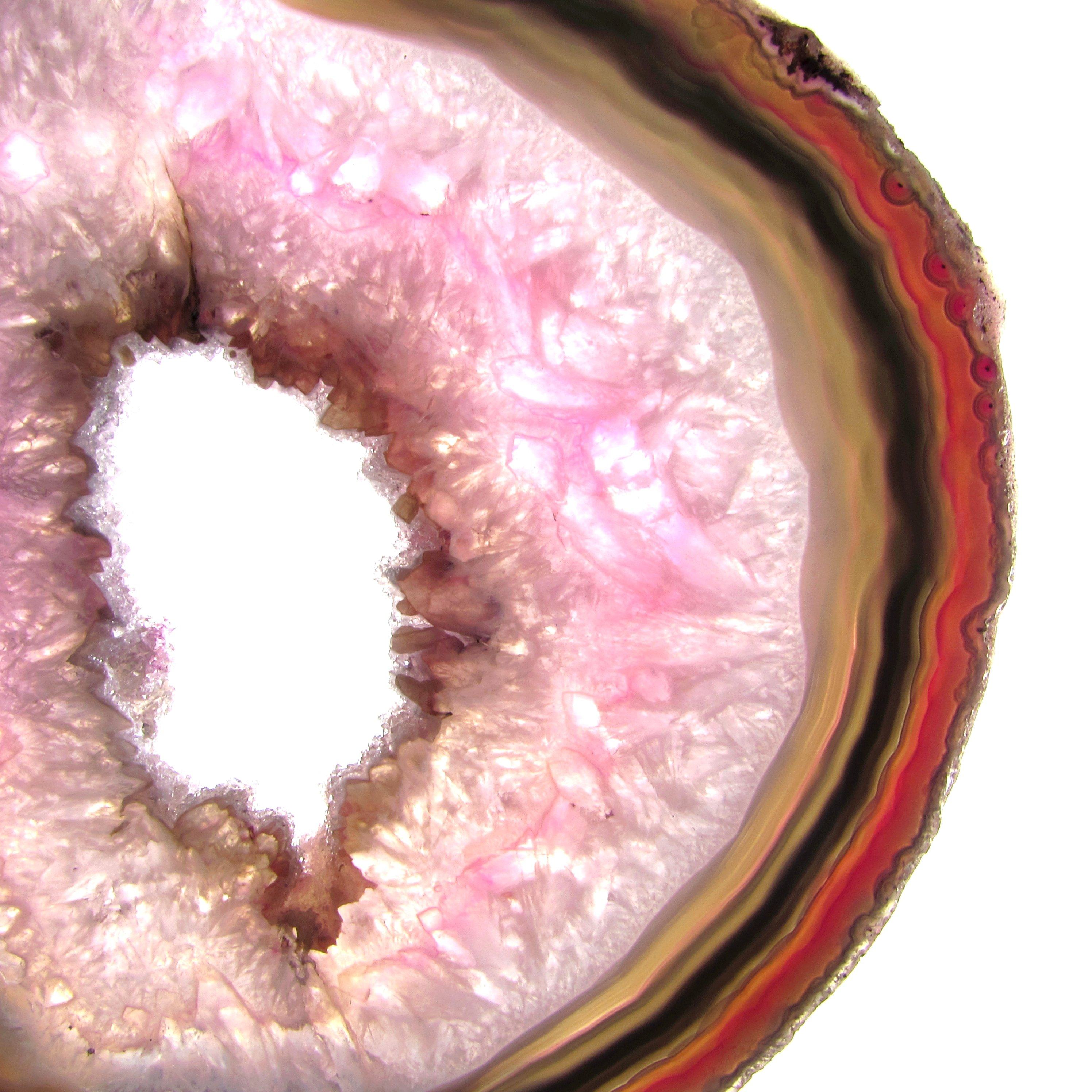 Pink Dyed Agate Slice