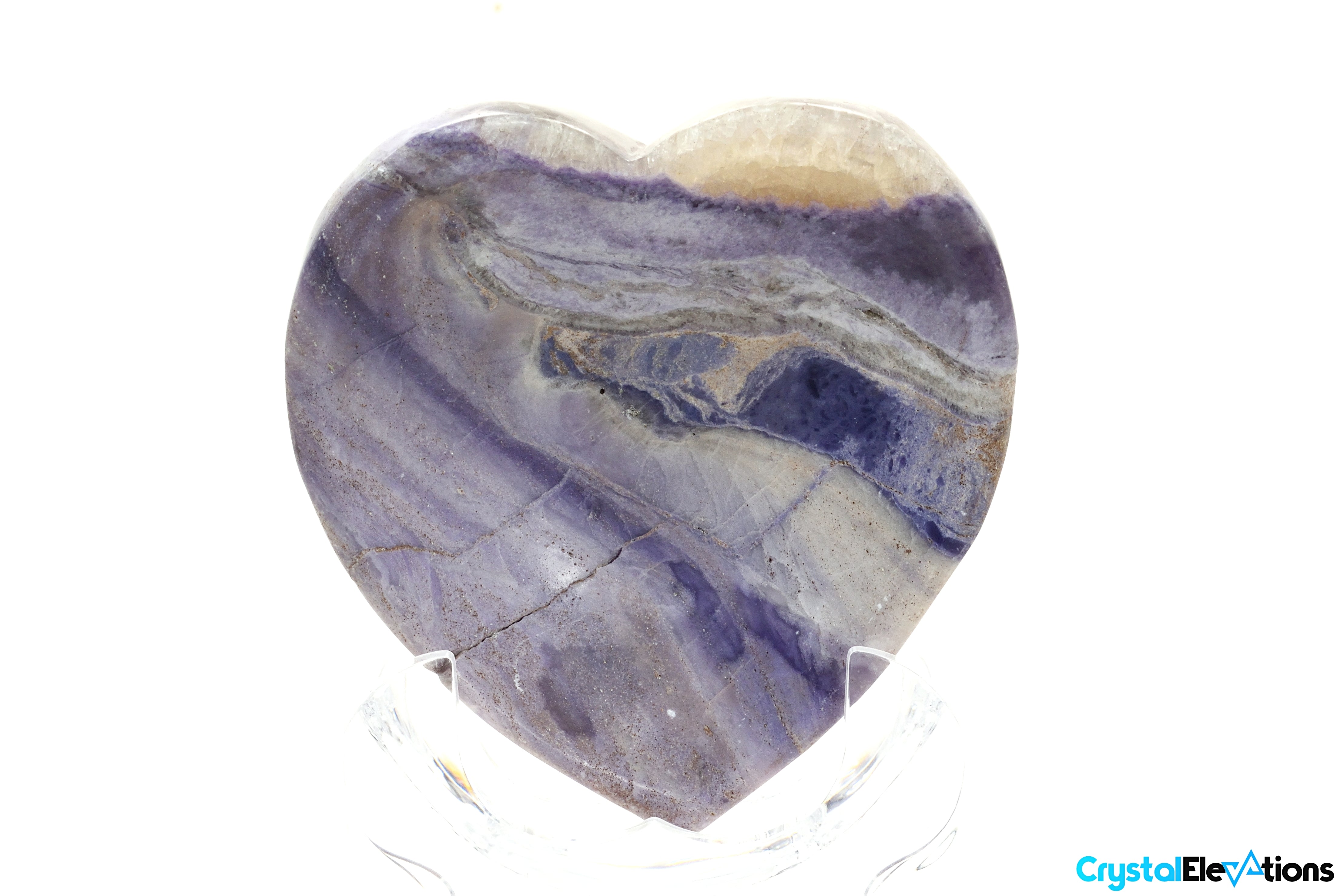 Silky Fluorite Heart-Shaped Bowl (Clearance - Small Chip)