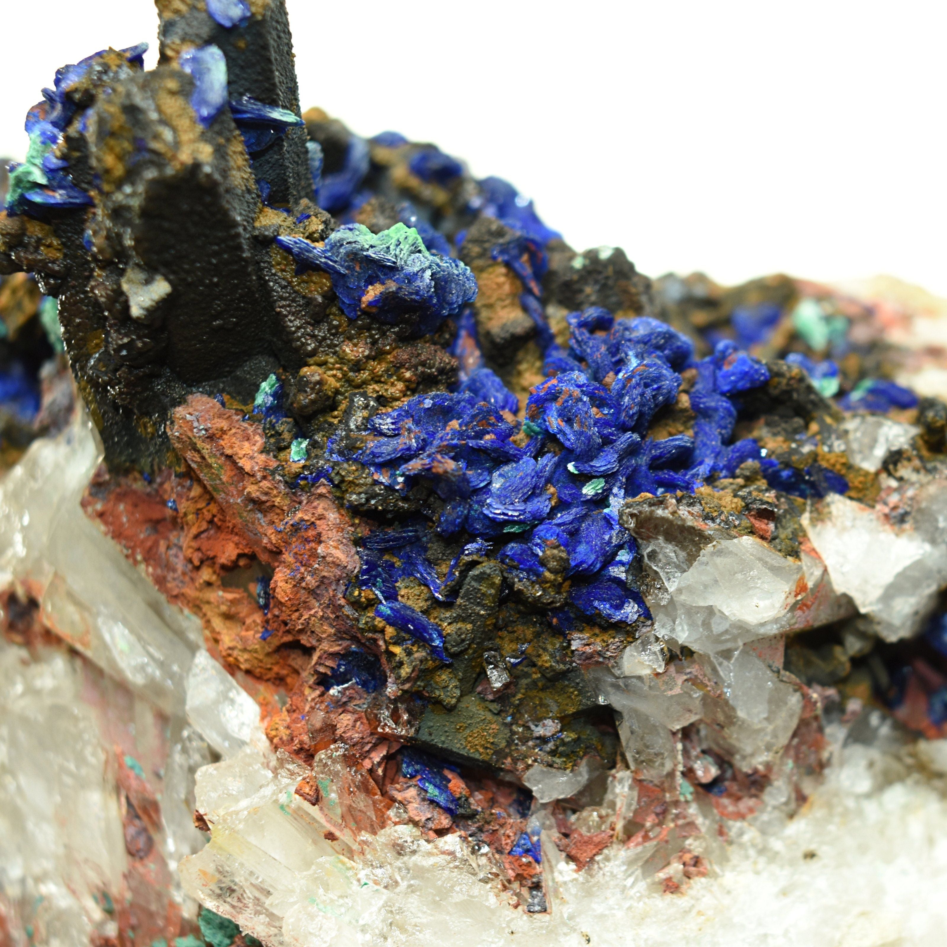 Azurite, Malachite, Black Tourmaline & Quartz Matrix - 20.87 oz