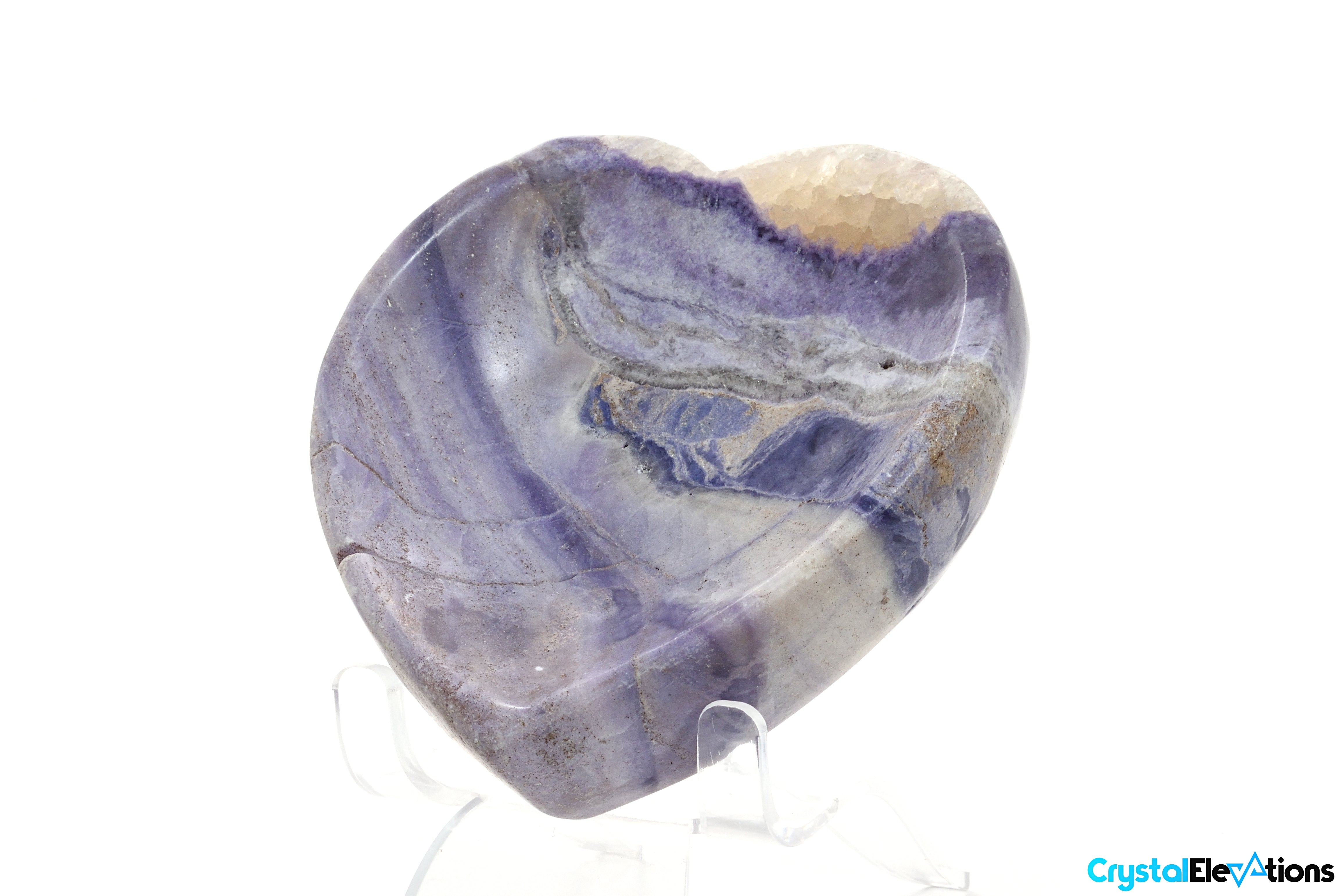 Silky Fluorite Heart-Shaped Bowl (Clearance - Small Chip)