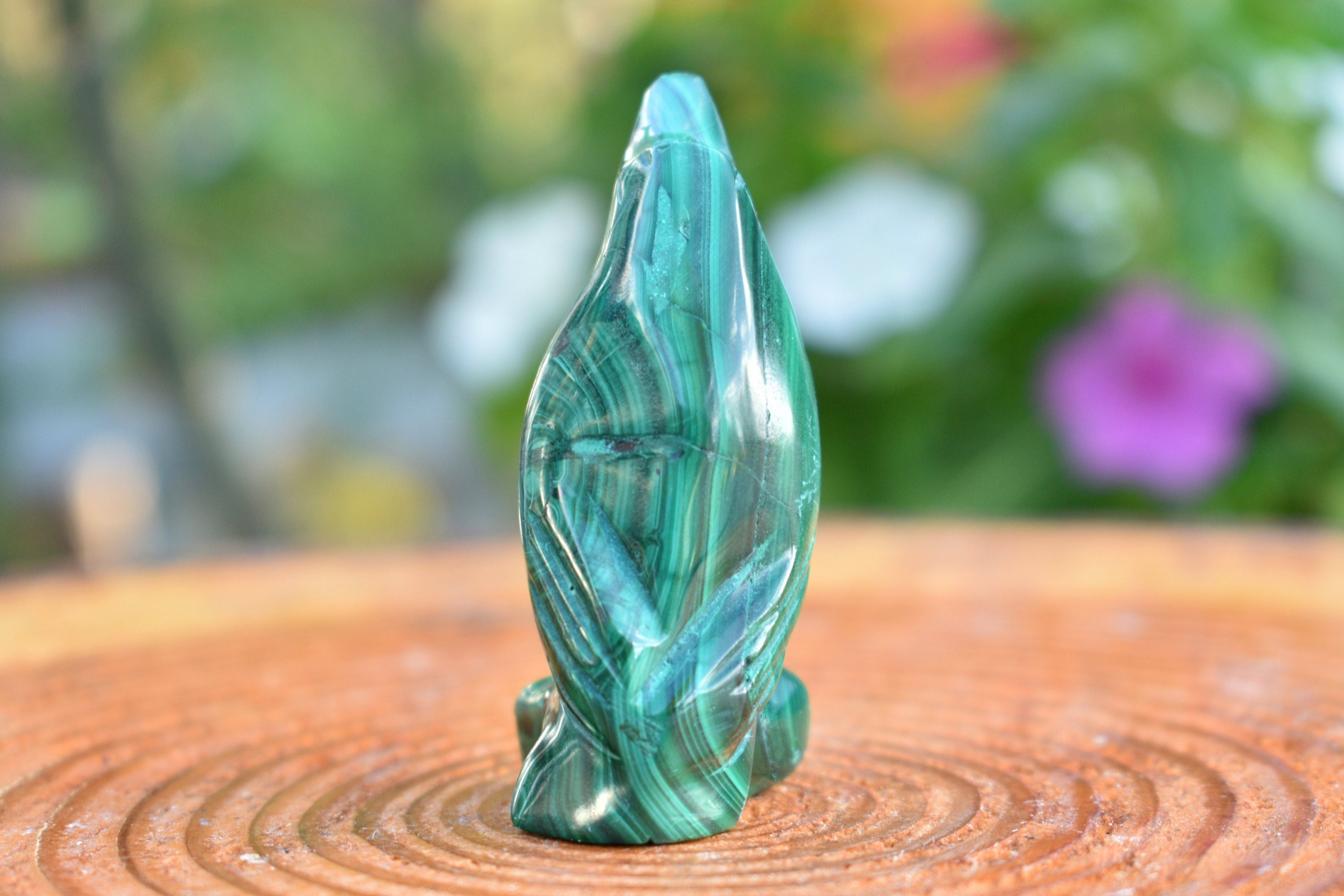 Malachite Penguin Figurine - 2.25 in.