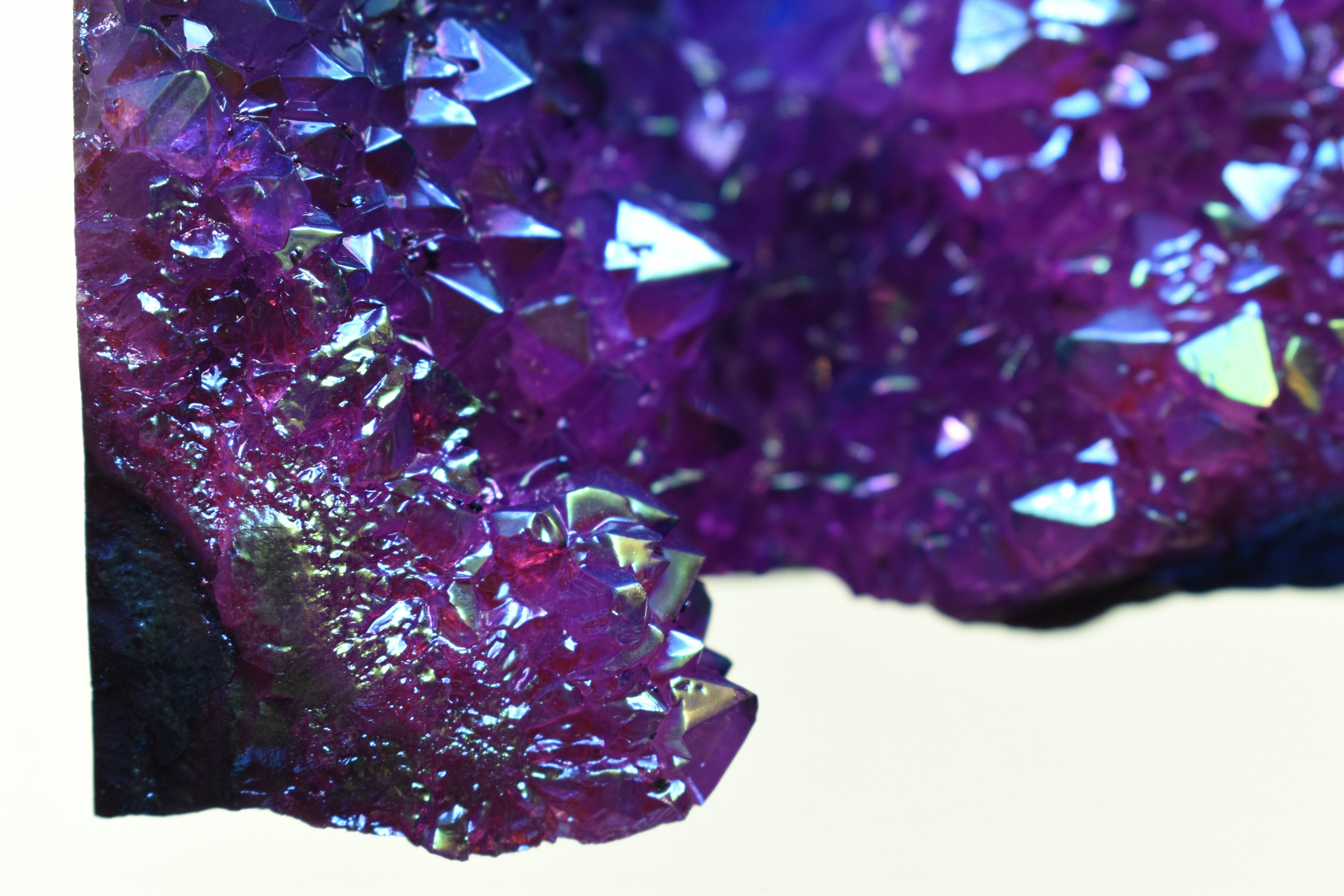 Purple & Pink Aura Treated Quartz Cluster