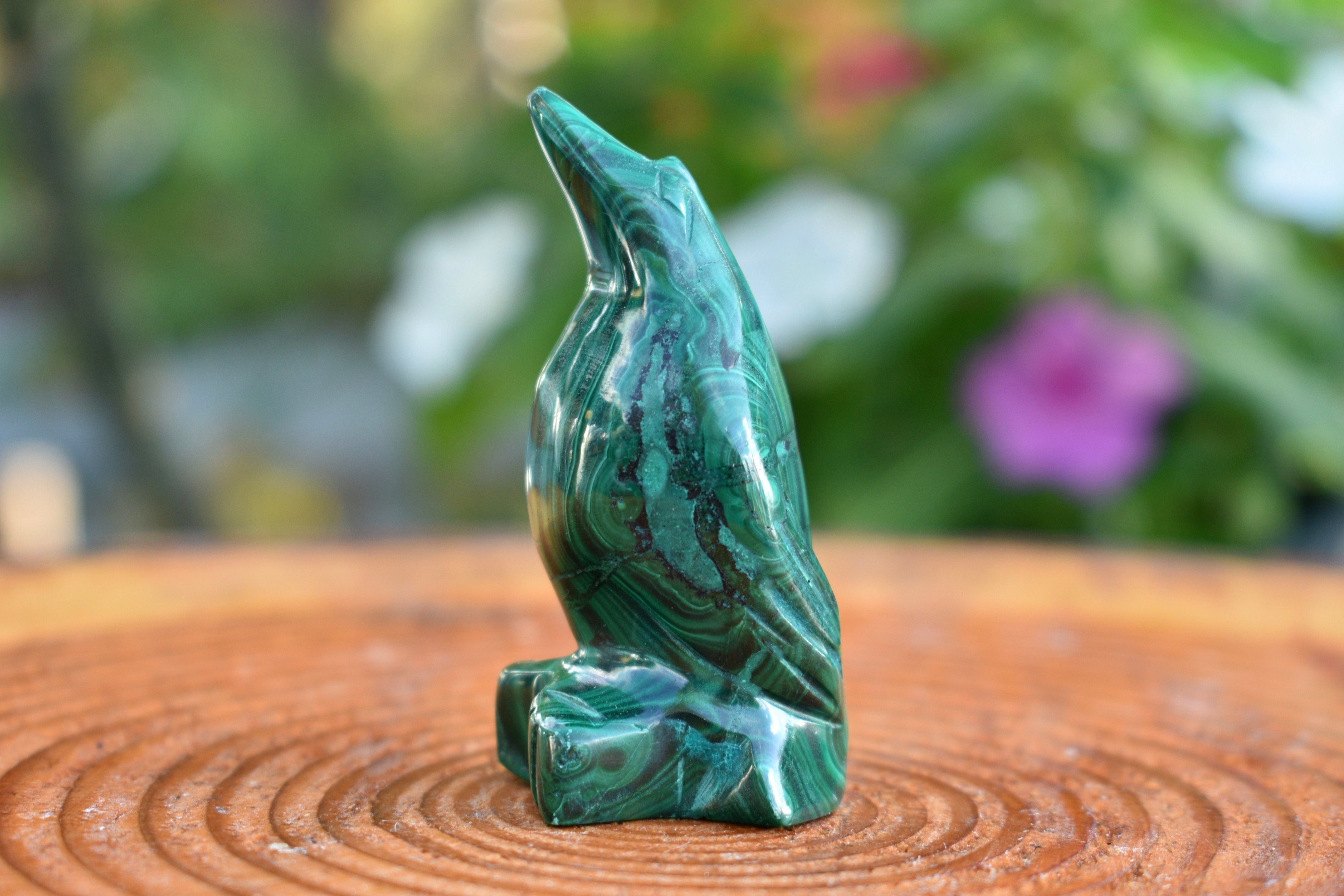 Malachite Penguin Figurine - 2.25 in.