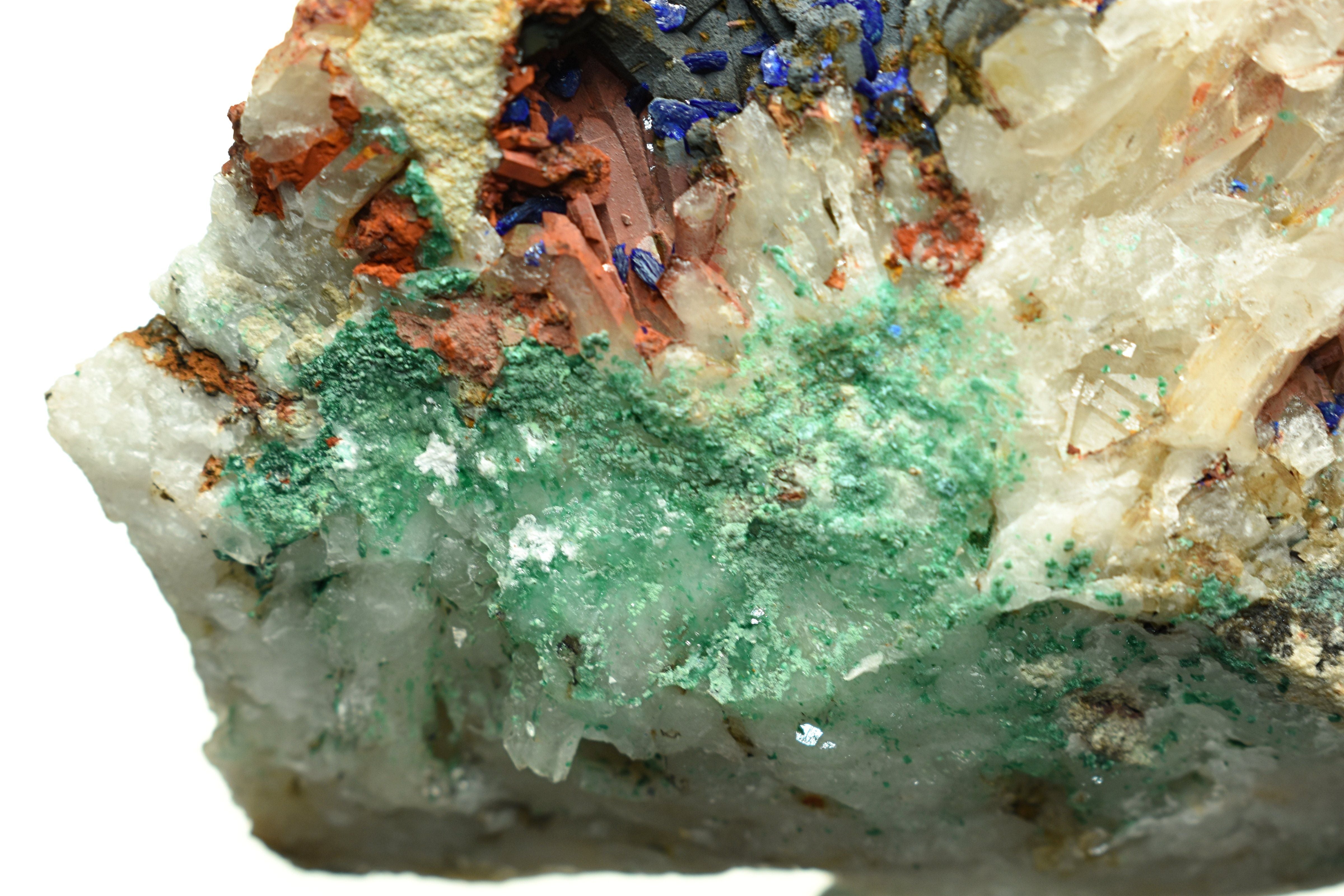 Azurite, Malachite, Black Tourmaline & Quartz Matrix - 20.87 oz