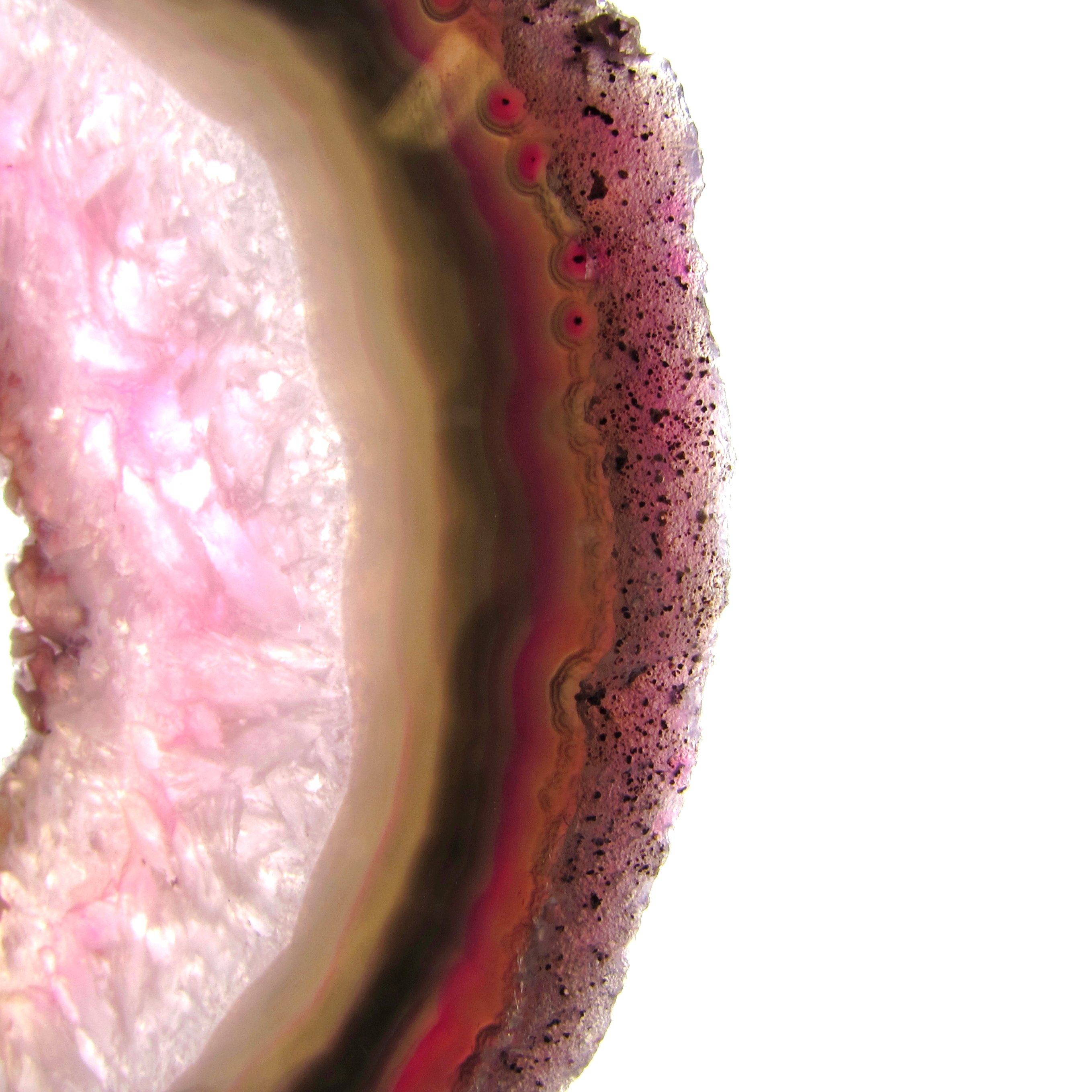 Pink Dyed Agate Slice