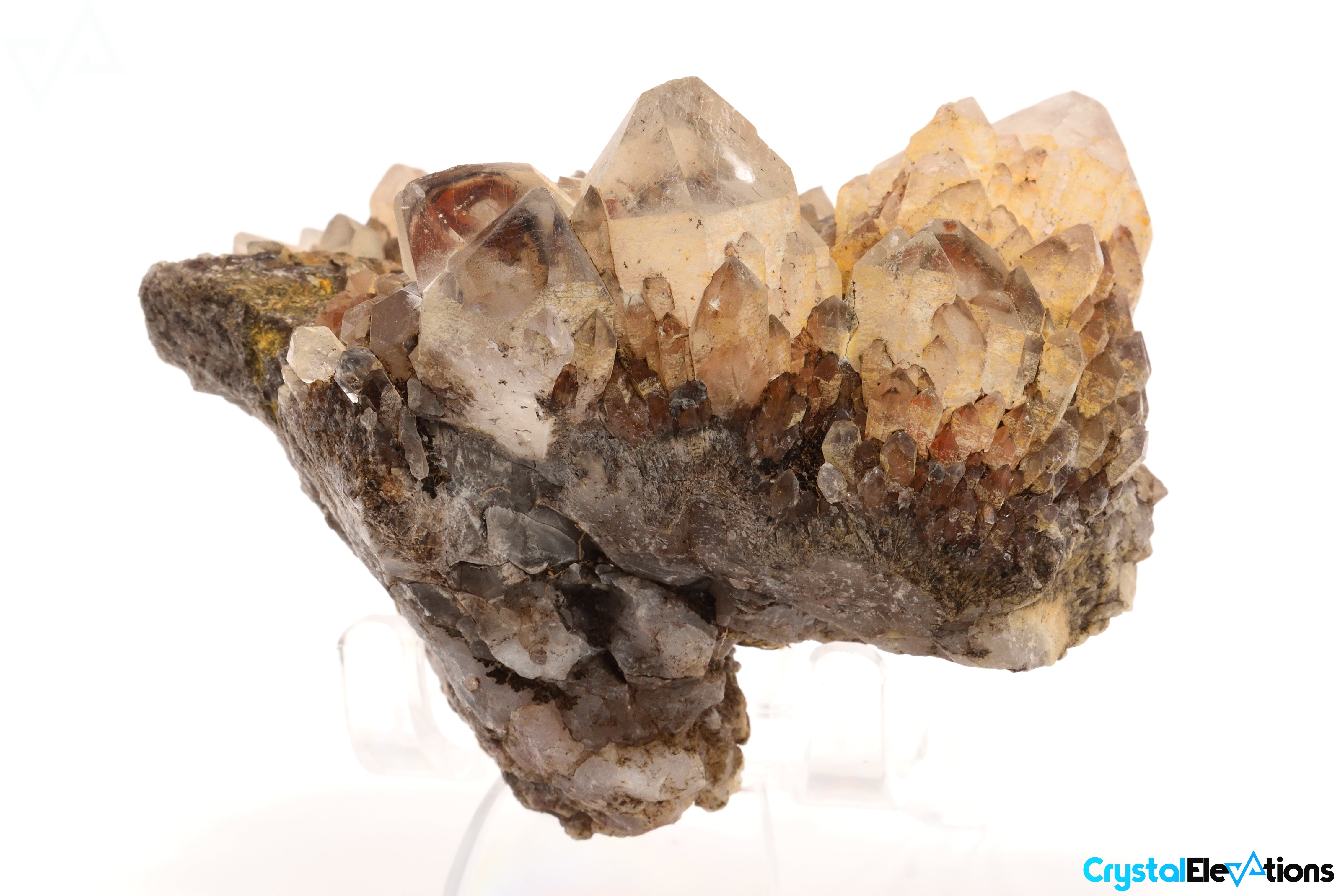 238.3g Raw Quartz Cluster with Hematite Inclusions