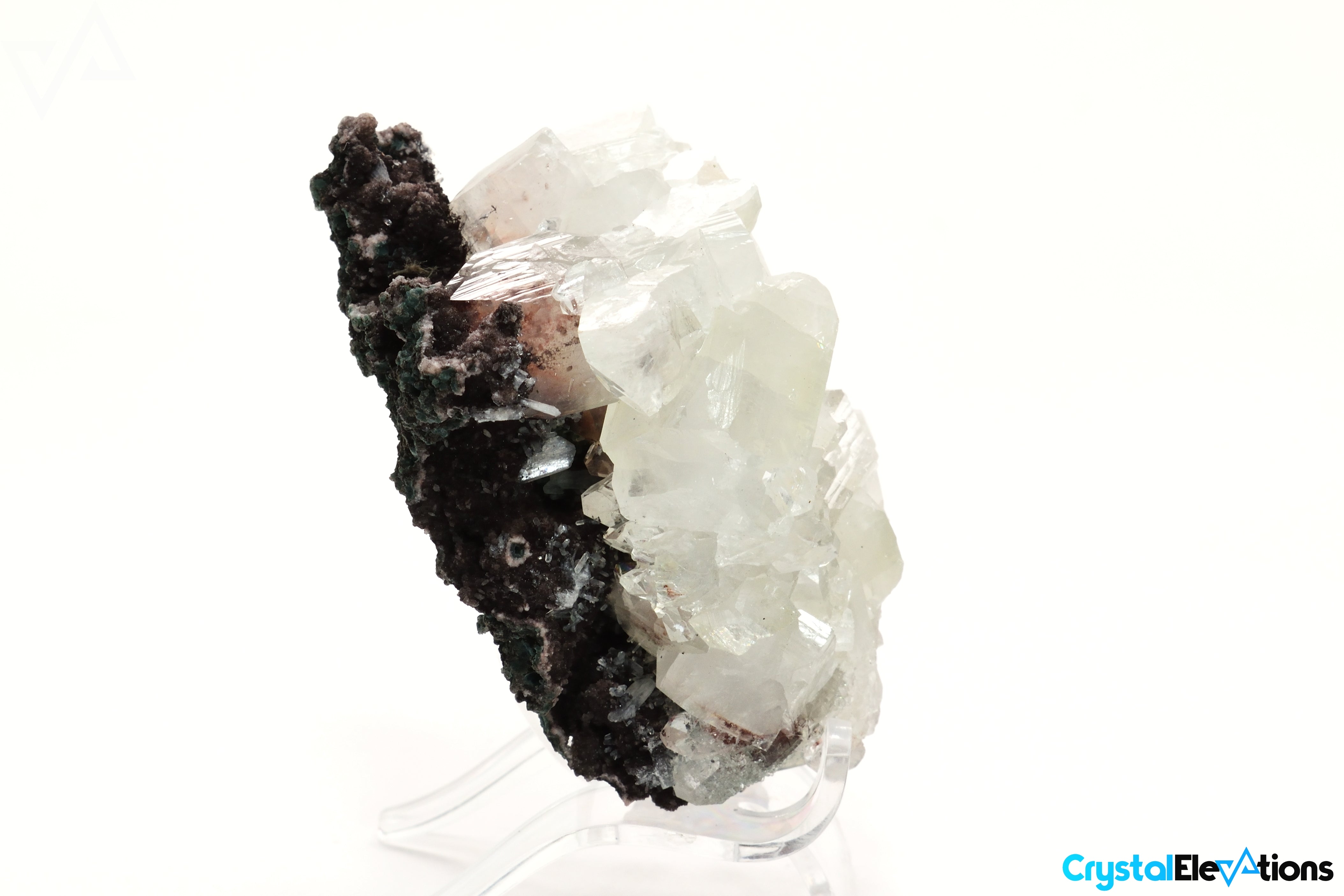 193.2g  Calcite Cluster on Rare Tenorite Matrix "The Stone of Wielding"