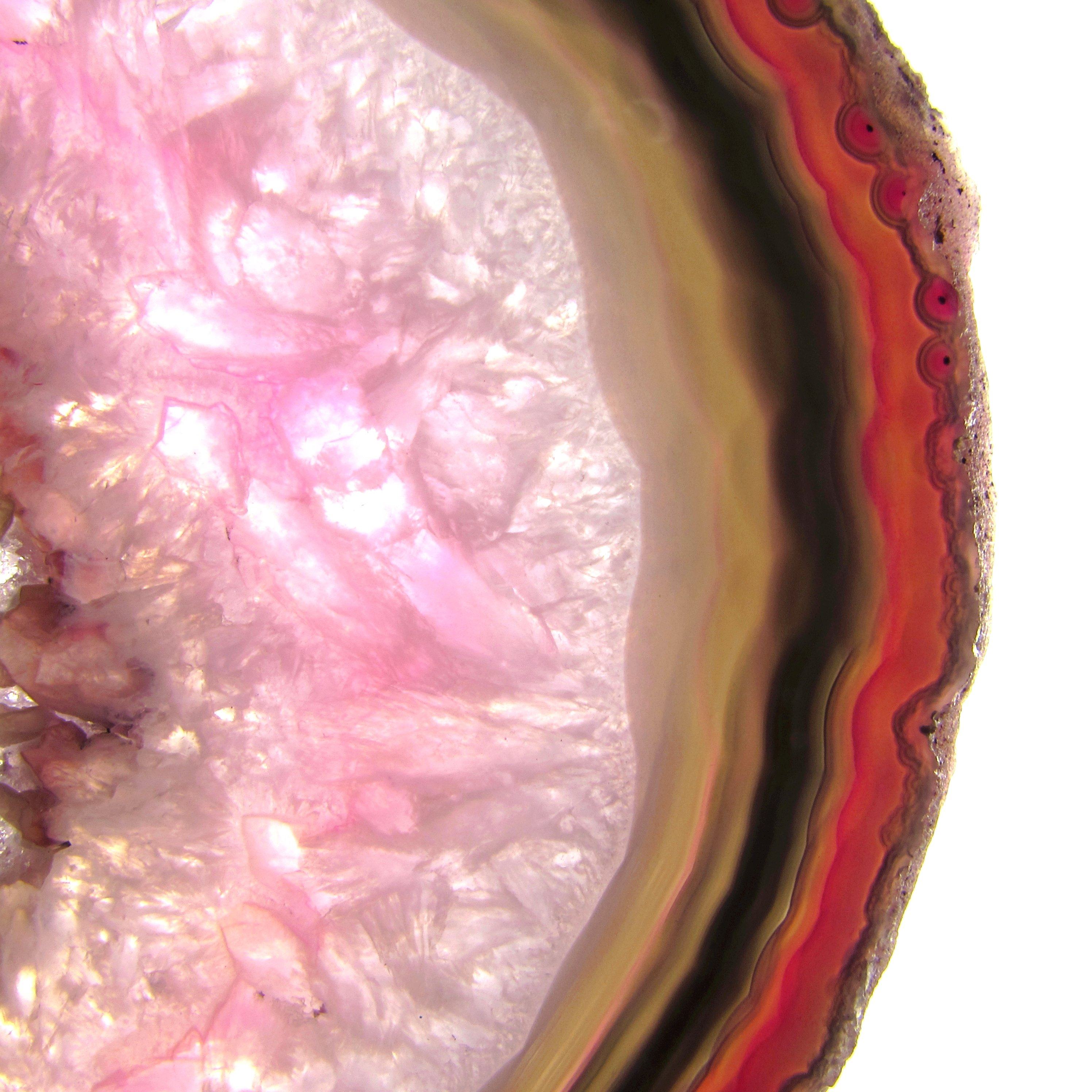 Pink Dyed Agate Slice