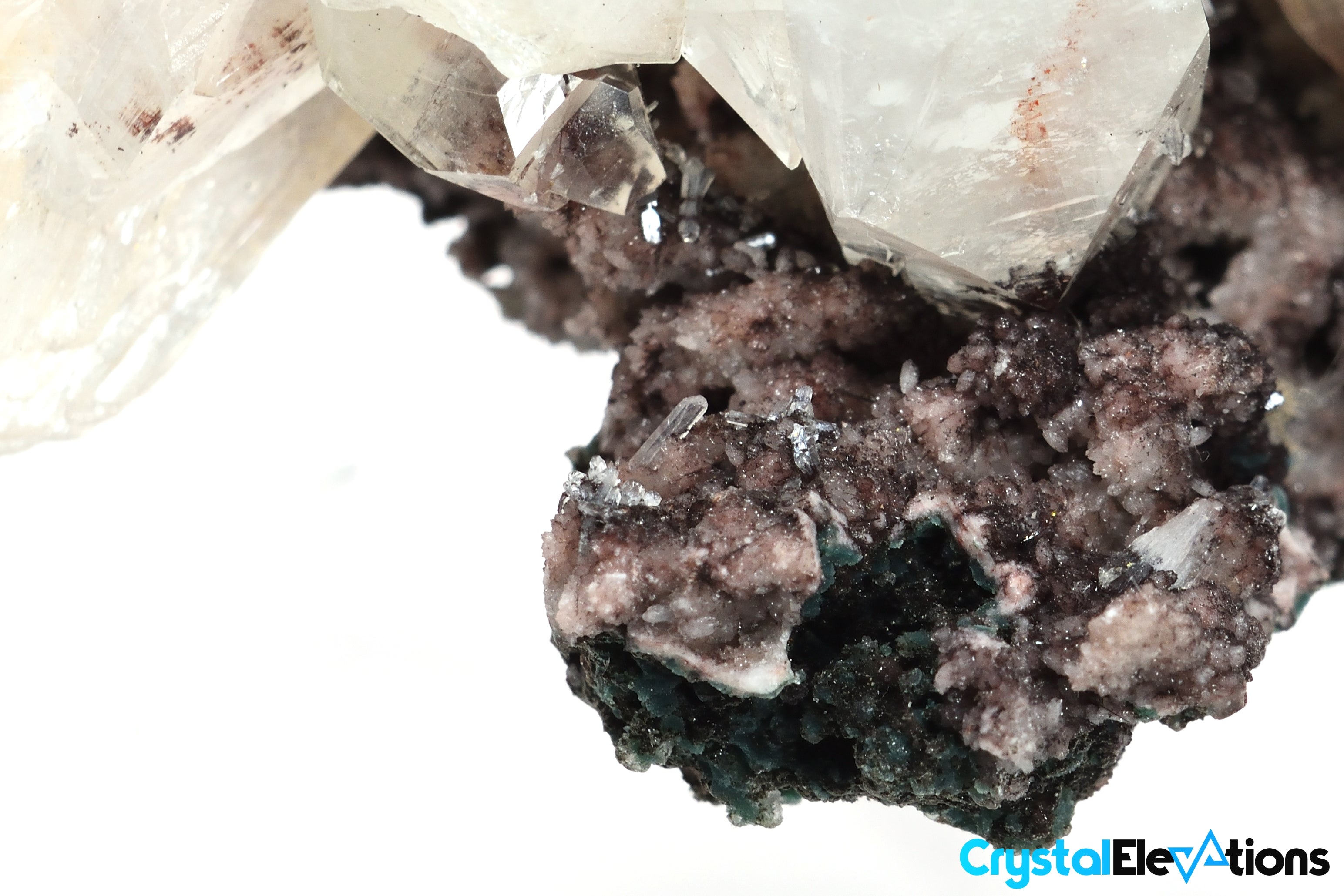 193.2g  Calcite Cluster on Rare Tenorite Matrix "The Stone of Wielding"