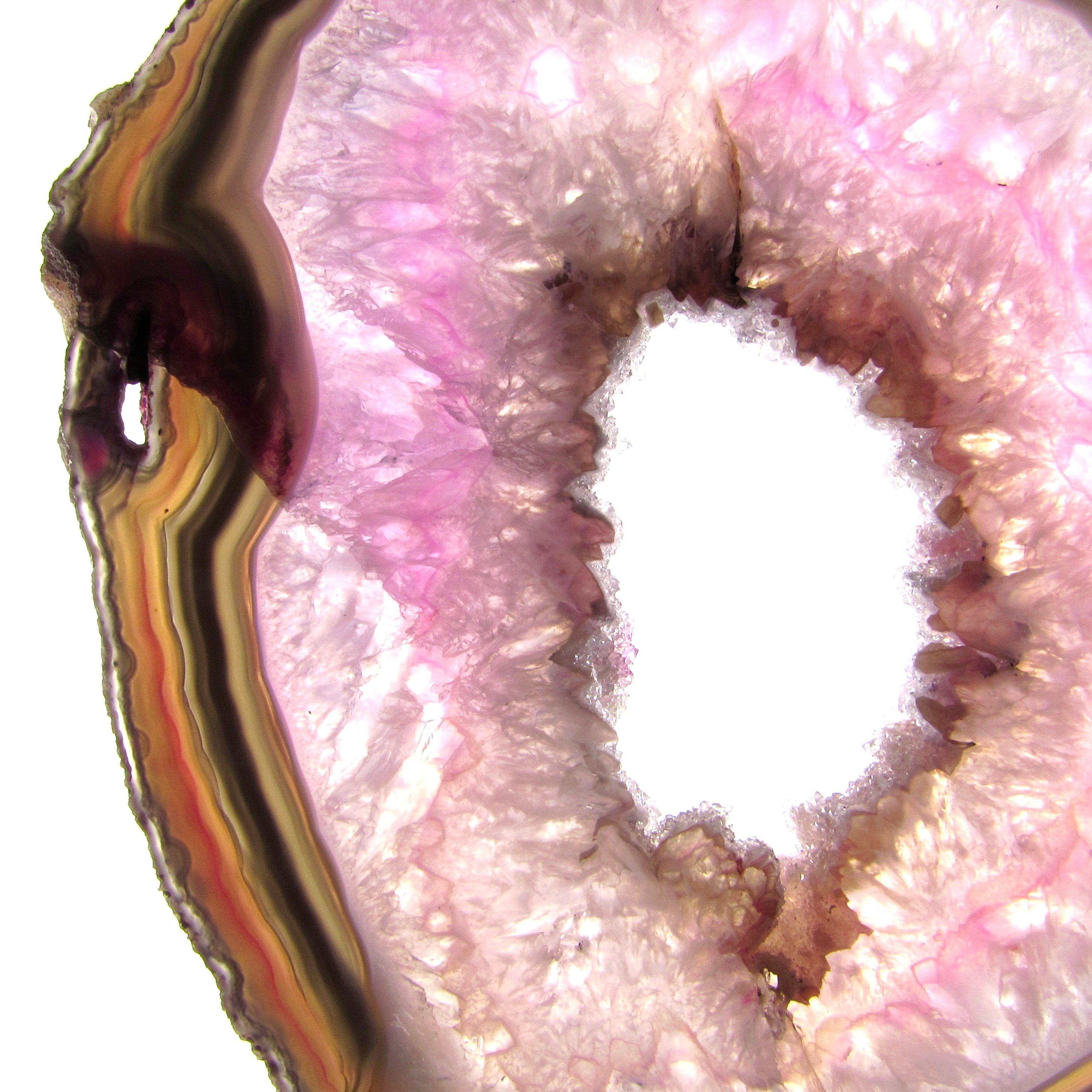 Pink Dyed Agate Slice