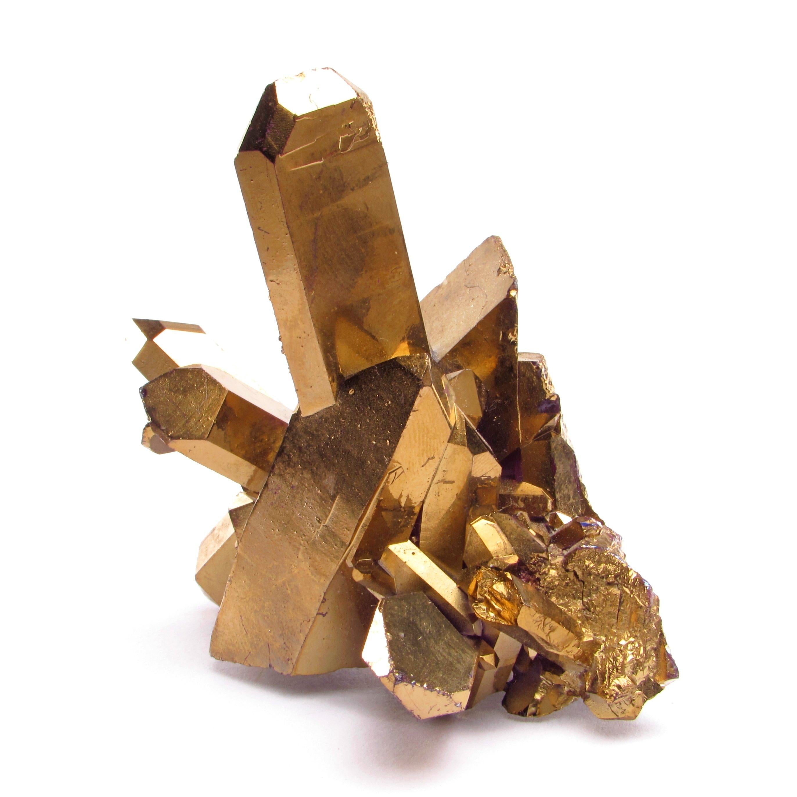 Titanium Treated Gold Aura Quartz Cluster