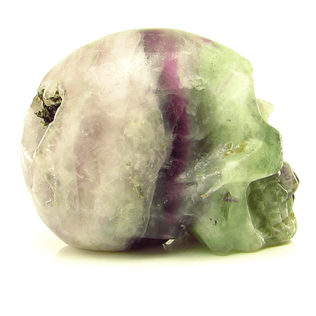 Rainbow Fluorite Skull with Vugs