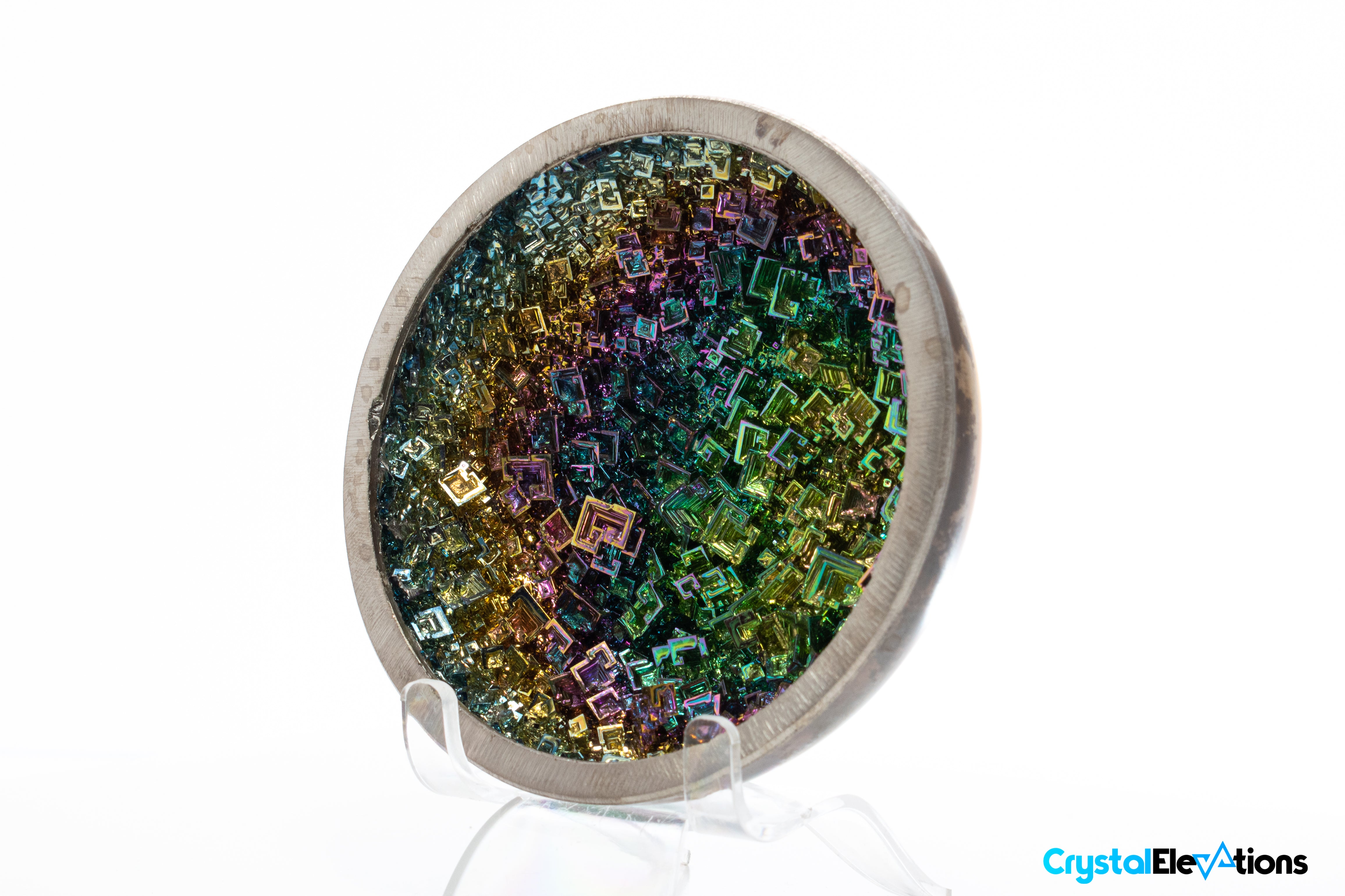 14.66 oz Round Bismuth Rainbow Crystal Bowl