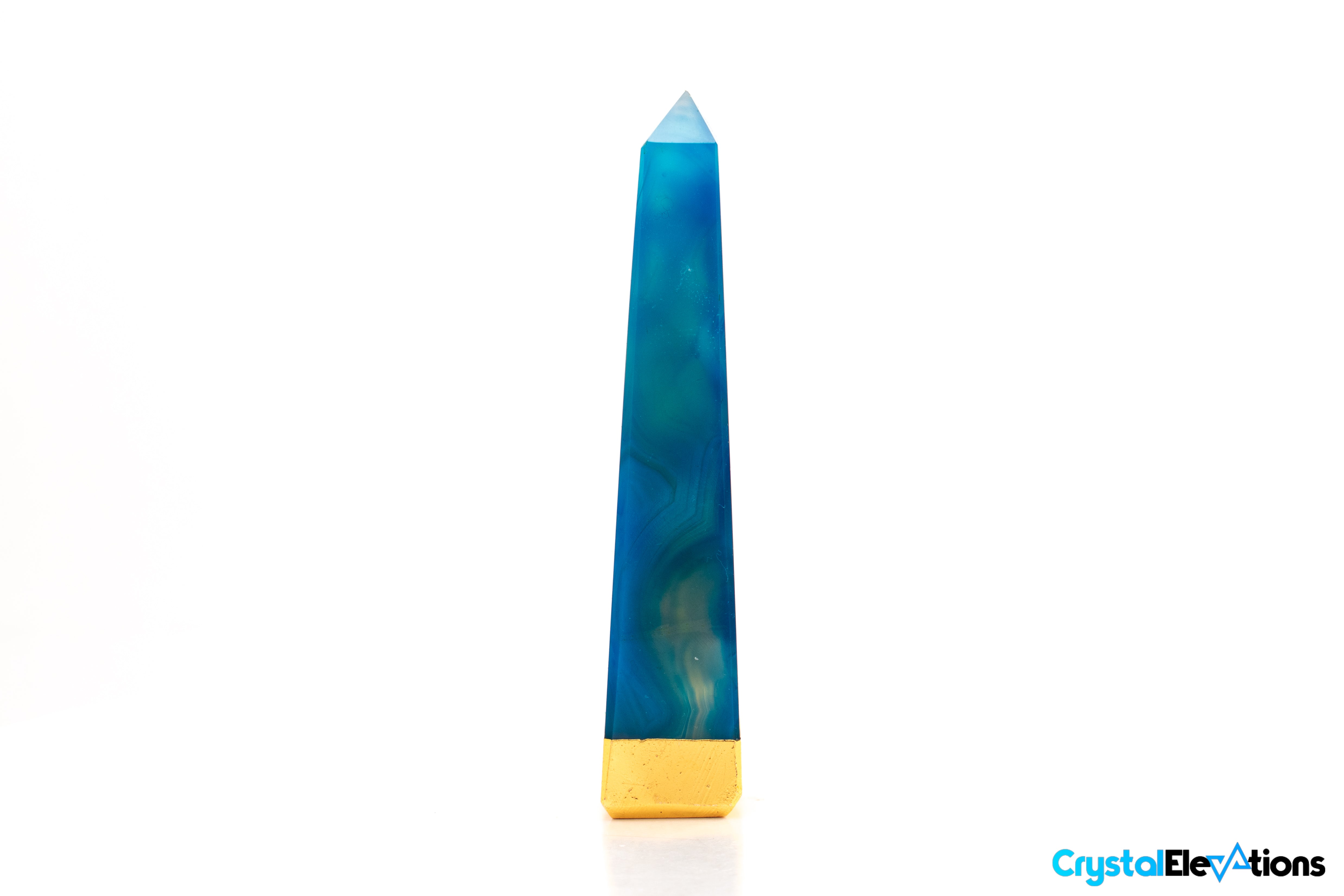 Blue Dyed Agate Obelisk 4.9 in. Clearanced