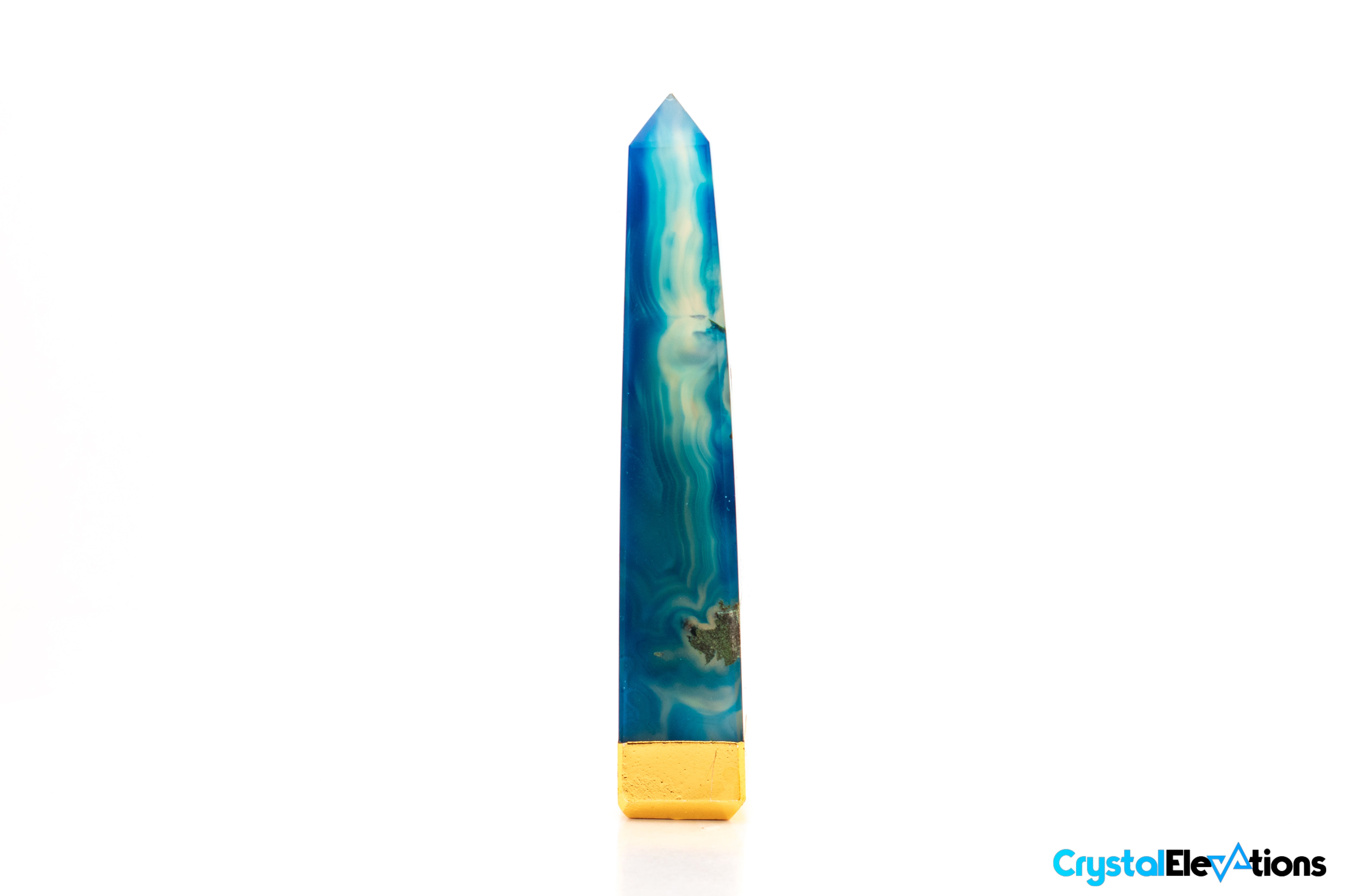 Blue Dyed Agate Obelisk 4.9 in. Clearanced