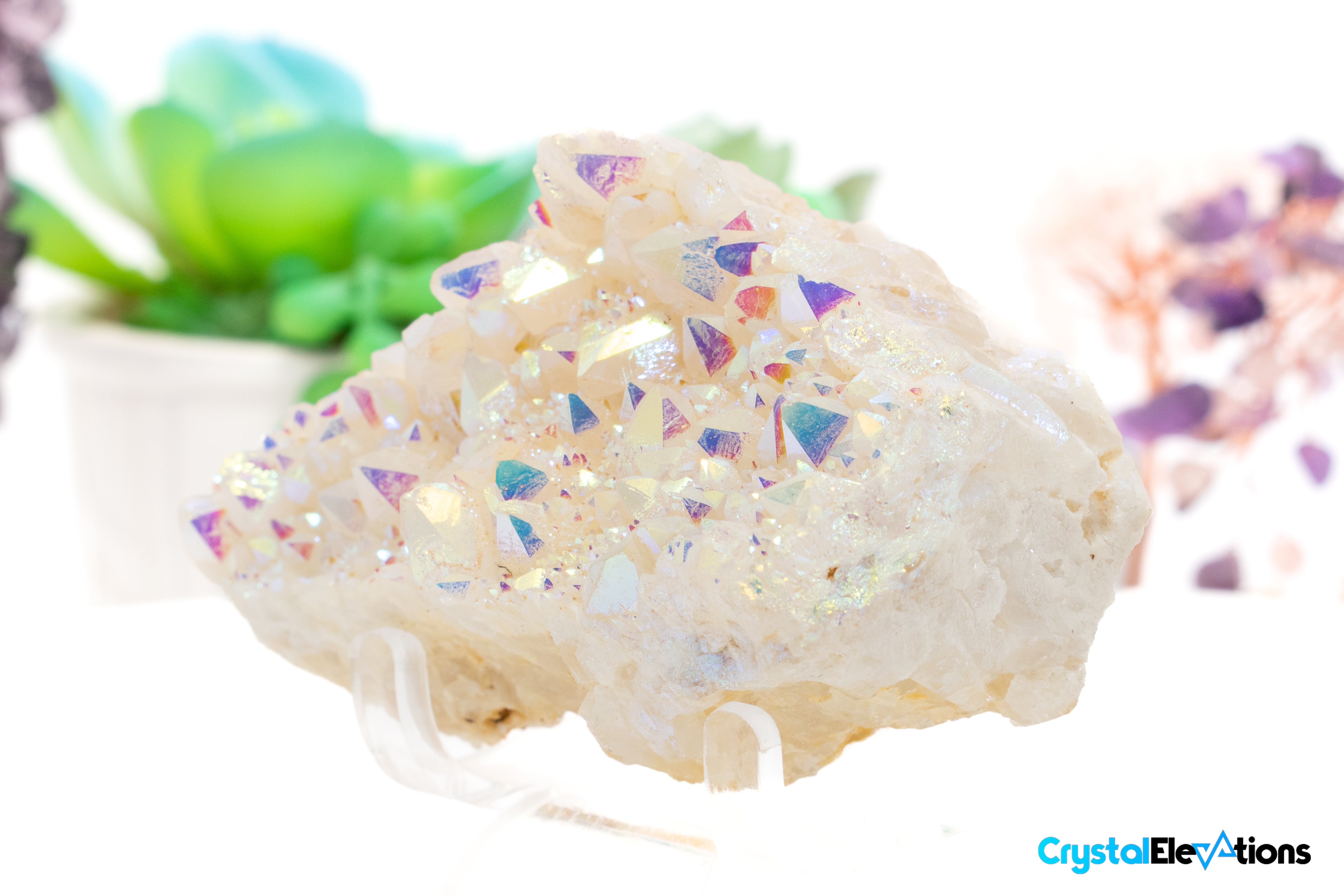 Angel Aura Quartz Sparkling Cluster 5.45 oz