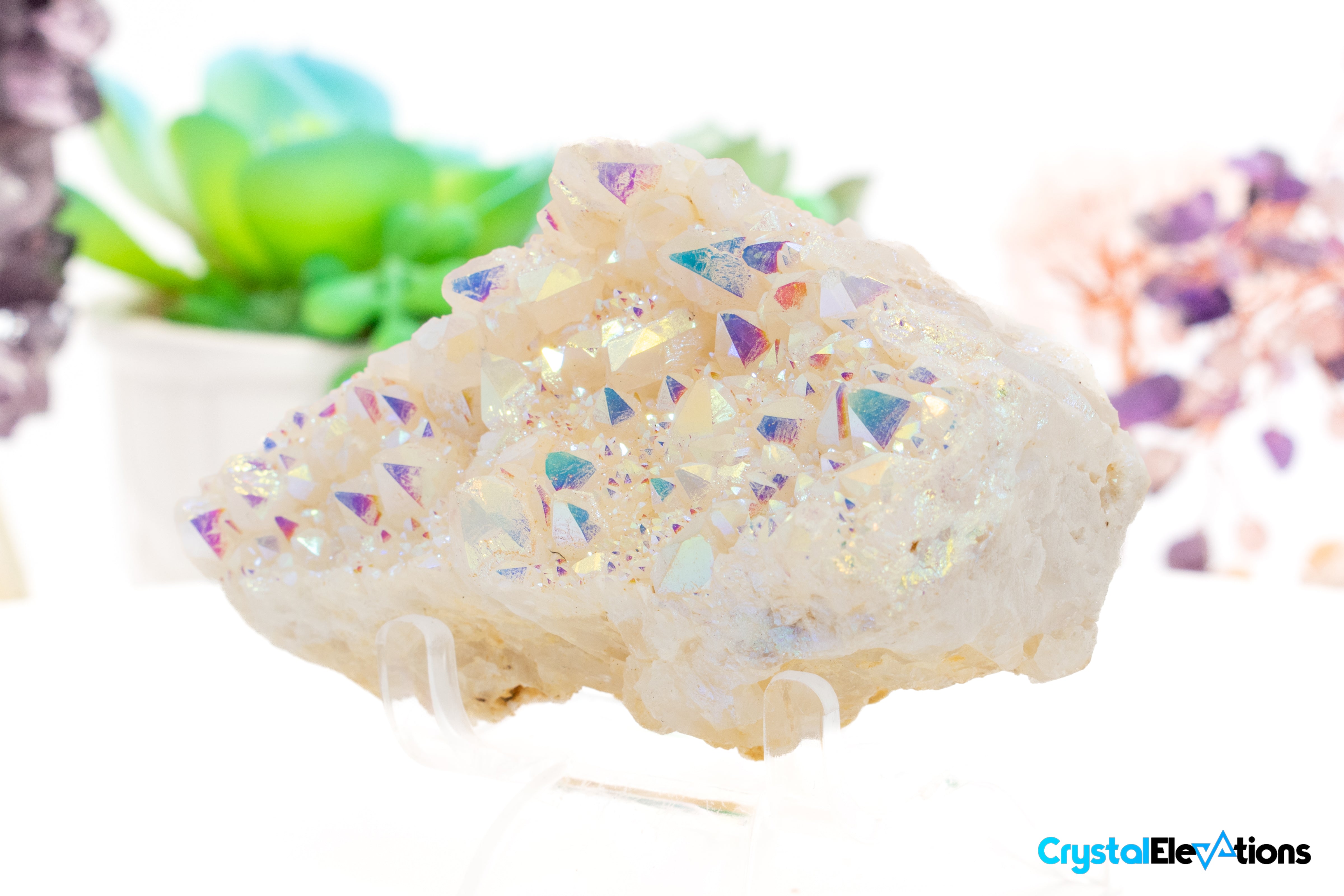 Angel Aura Quartz Sparkling Cluster 5.45 oz