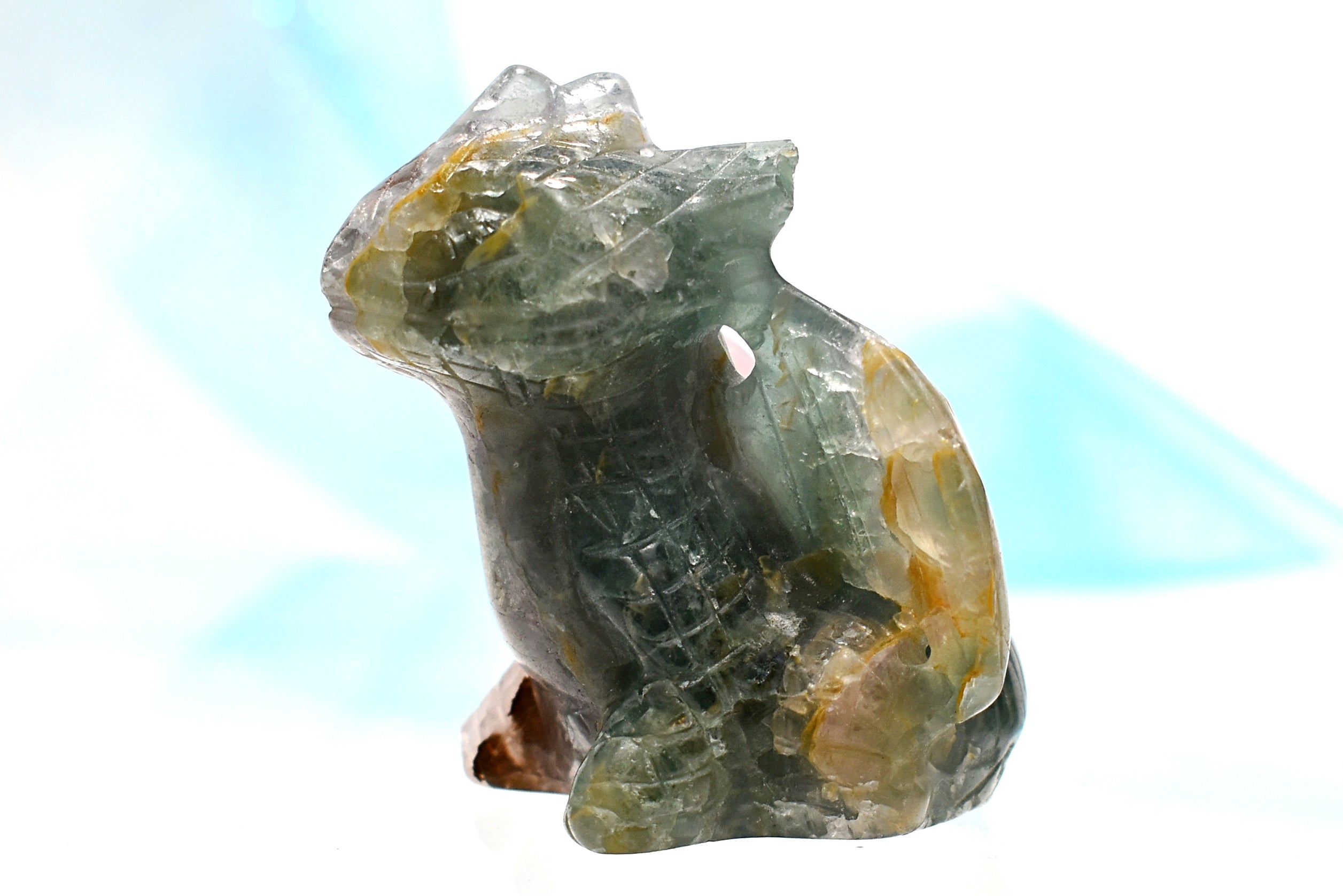 CLEARANCE "Toothless" How To Train Your Dragon Fluorite Carving Damanged Ear