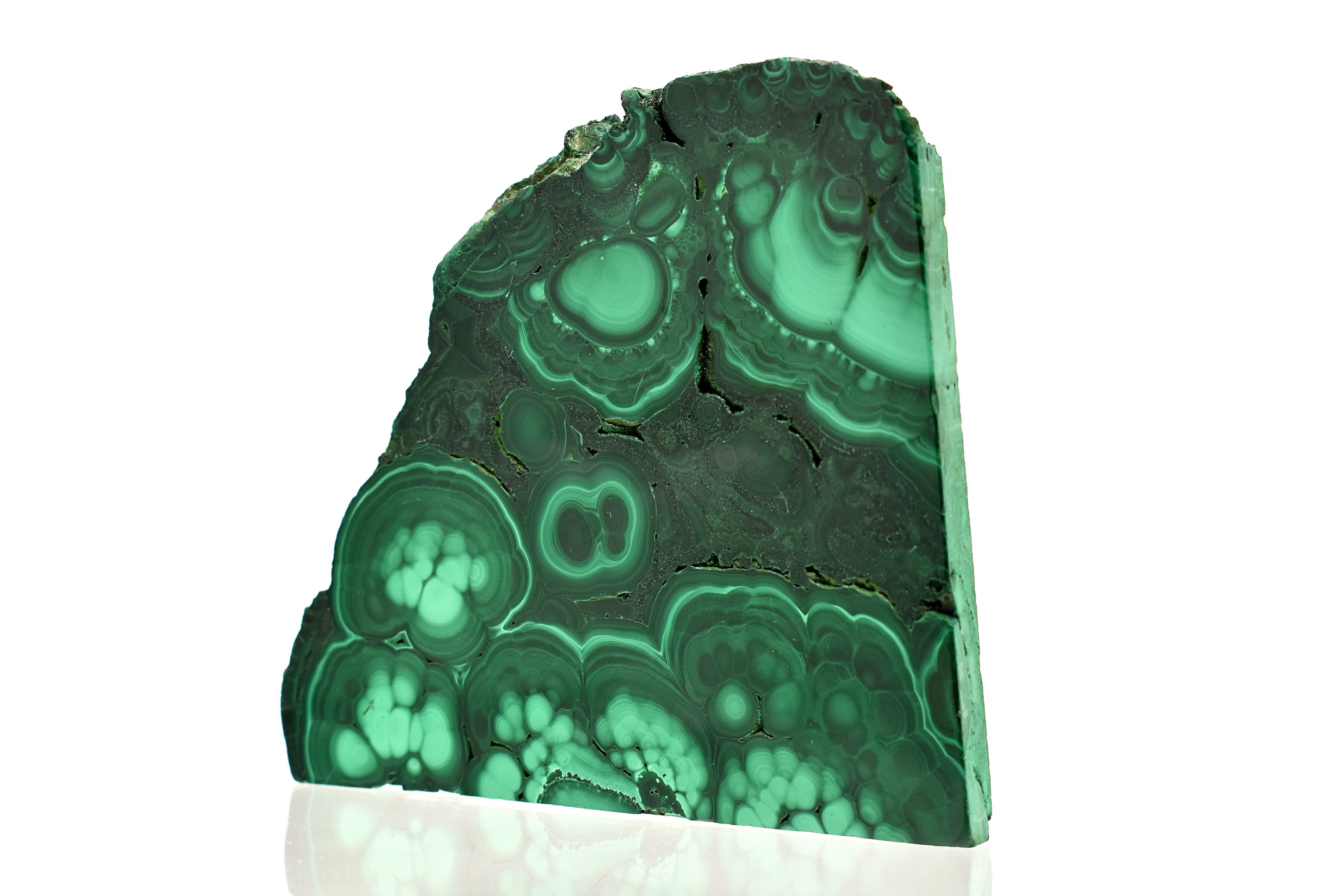 Malachite Slab Exquisite Botryoidal Patterns With Druzy Caverns