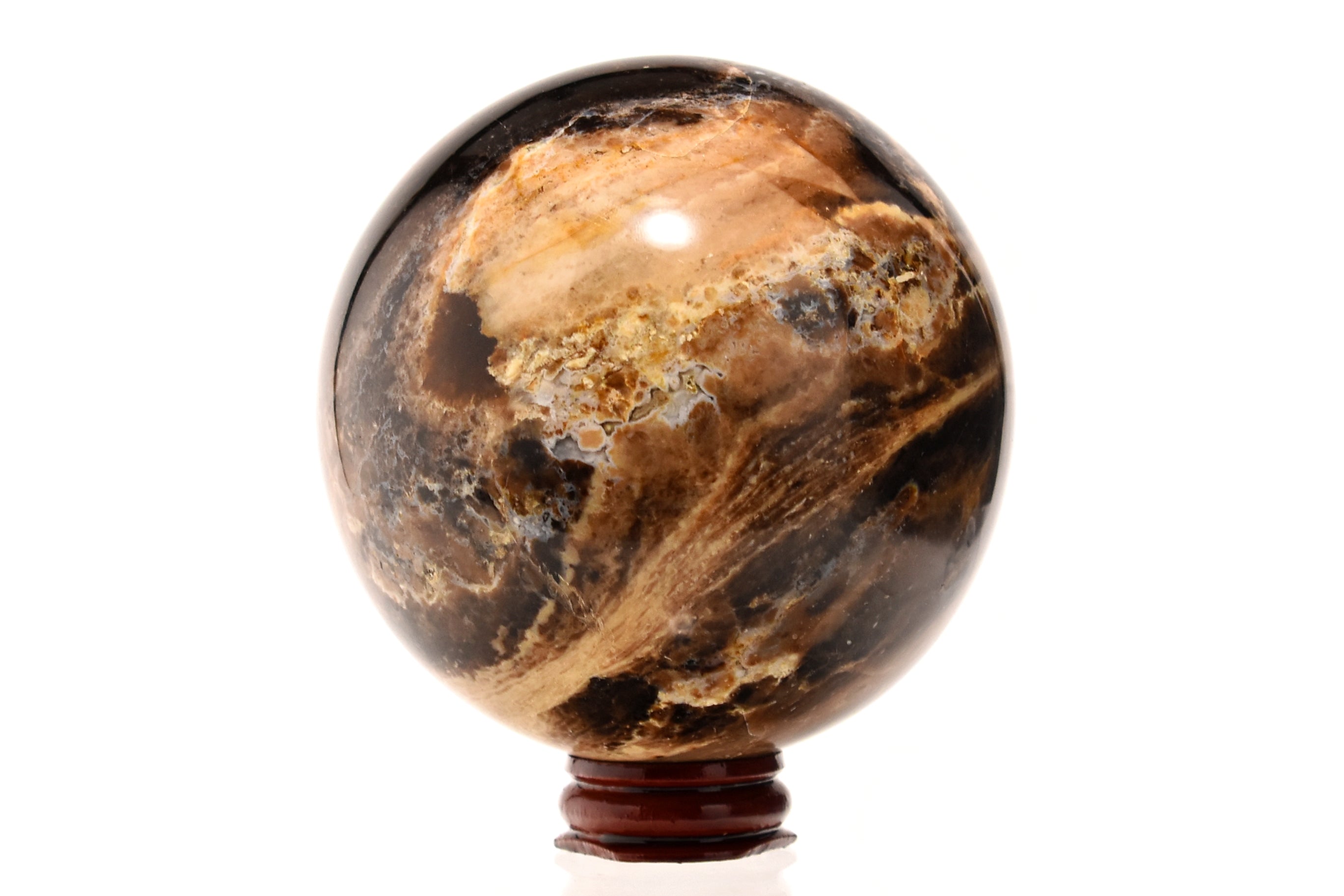 Chocolate Opal Large 3.5 in. Sphere - 3,715 Carat