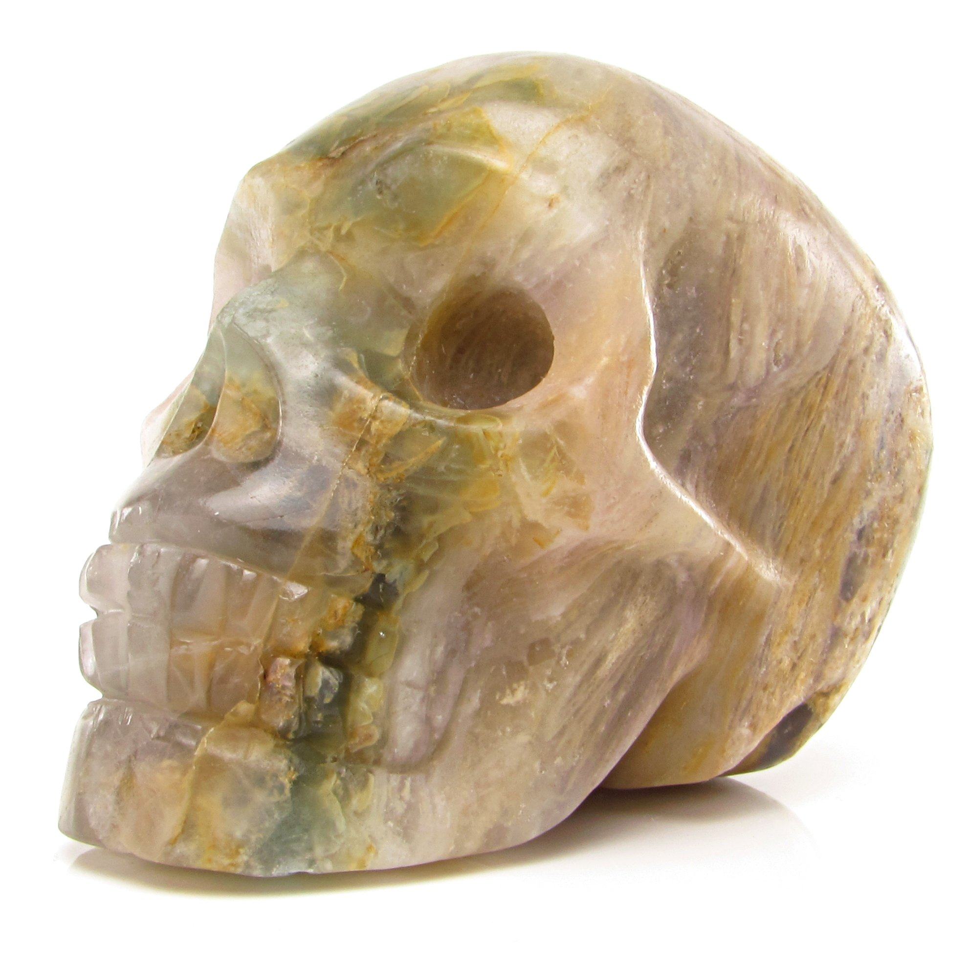 Moss Agate Skull