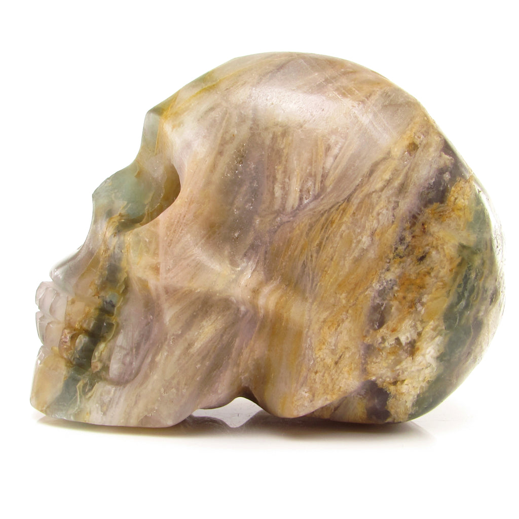 Moss Agate Skull